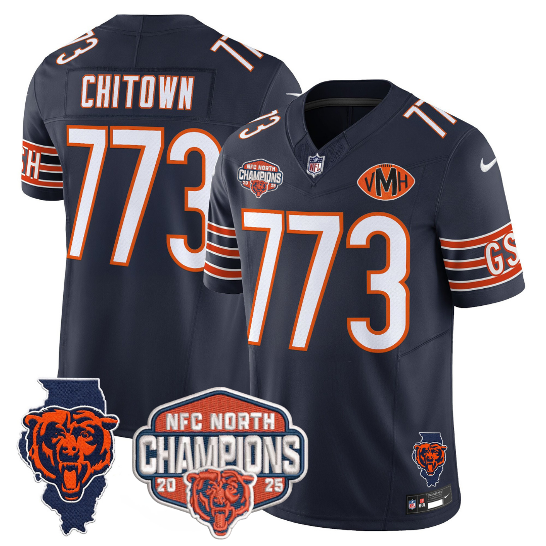 CHI 2025 NFC North Champions Patch Jersey V2