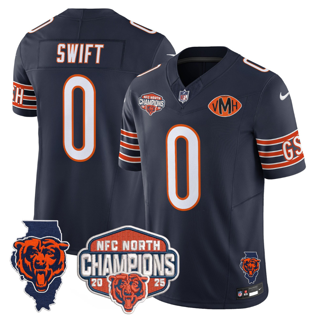 CHI 2025 NFC North Champions Patch Jersey V2