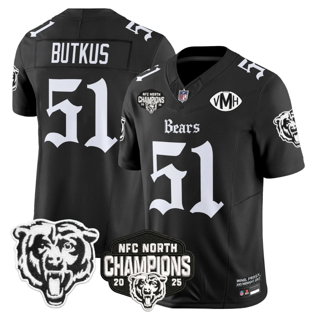 CHI 'Gothic Midway Legacy' NFC North Champions Patch Vapor Limited Jersey