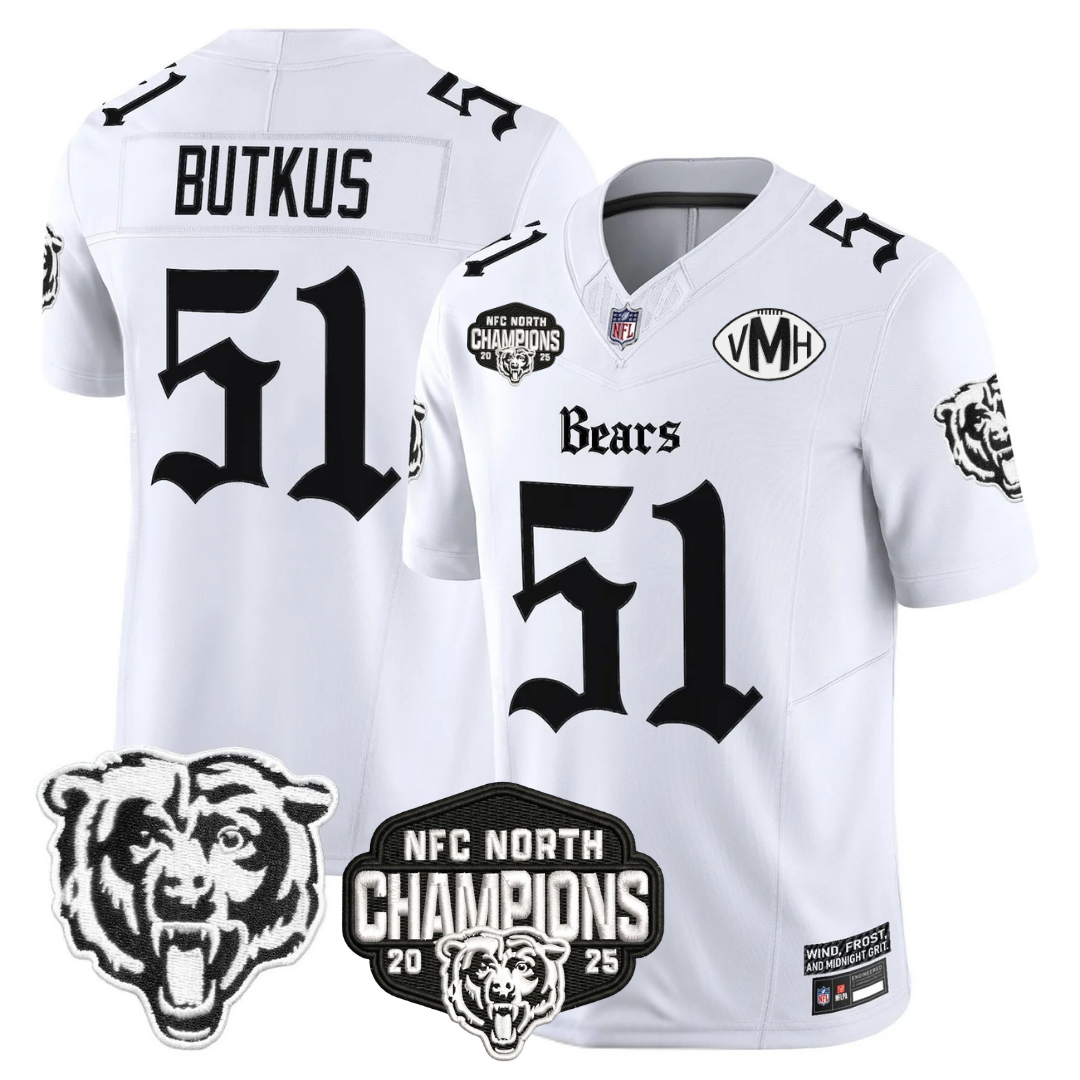 CHI 'Gothic Midway Legacy' NFC North Champions Patch Vapor Limited Jersey