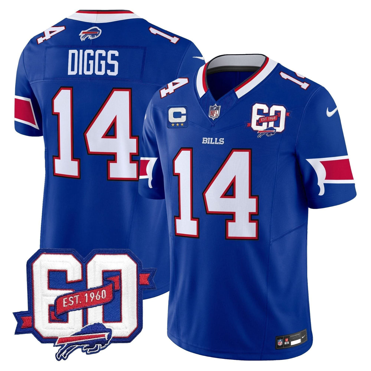 BUF 60th Anniversary Patch Vapor Limited Jersey