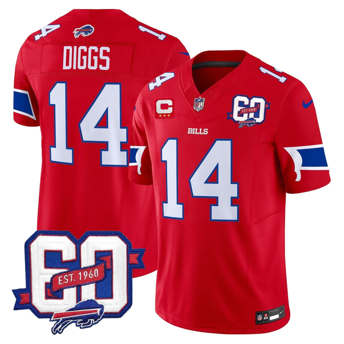 BUF 60th Anniversary Patch Vapor Limited Jersey