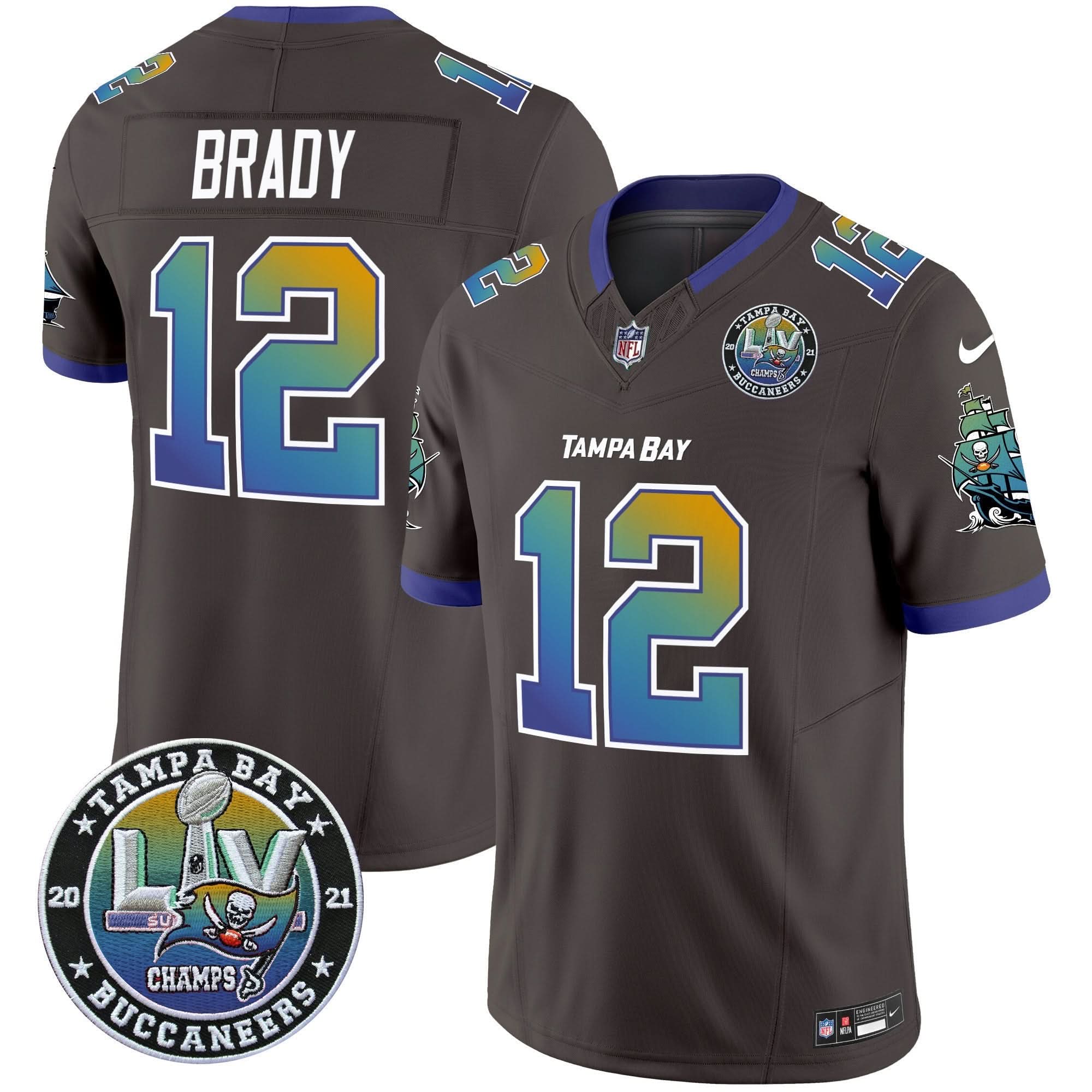 TB Tampa City Super Bowl LIV Patch Vapor Limited Jersey
