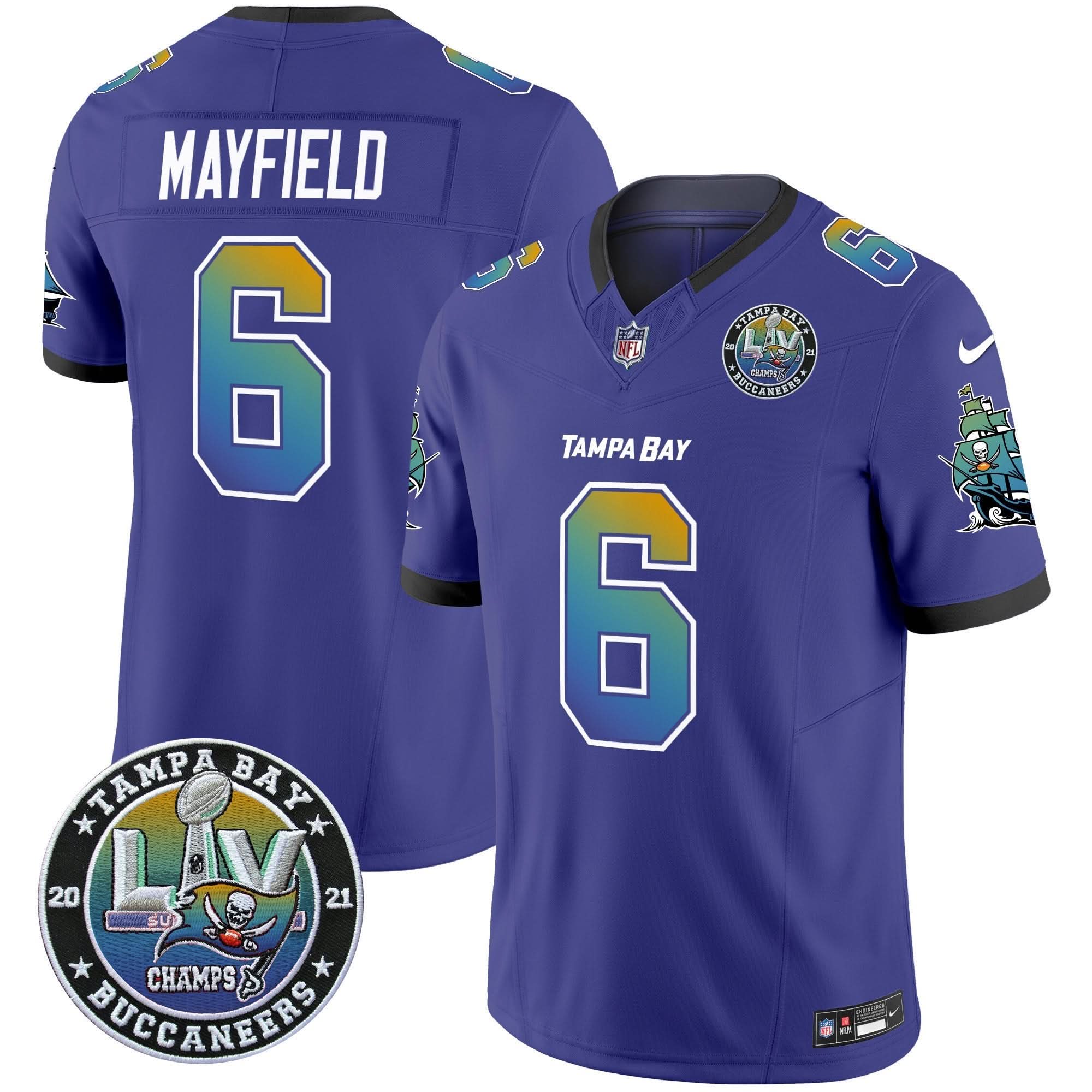 TB Tampa City Super Bowl LIV Patch Vapor Limited Jersey