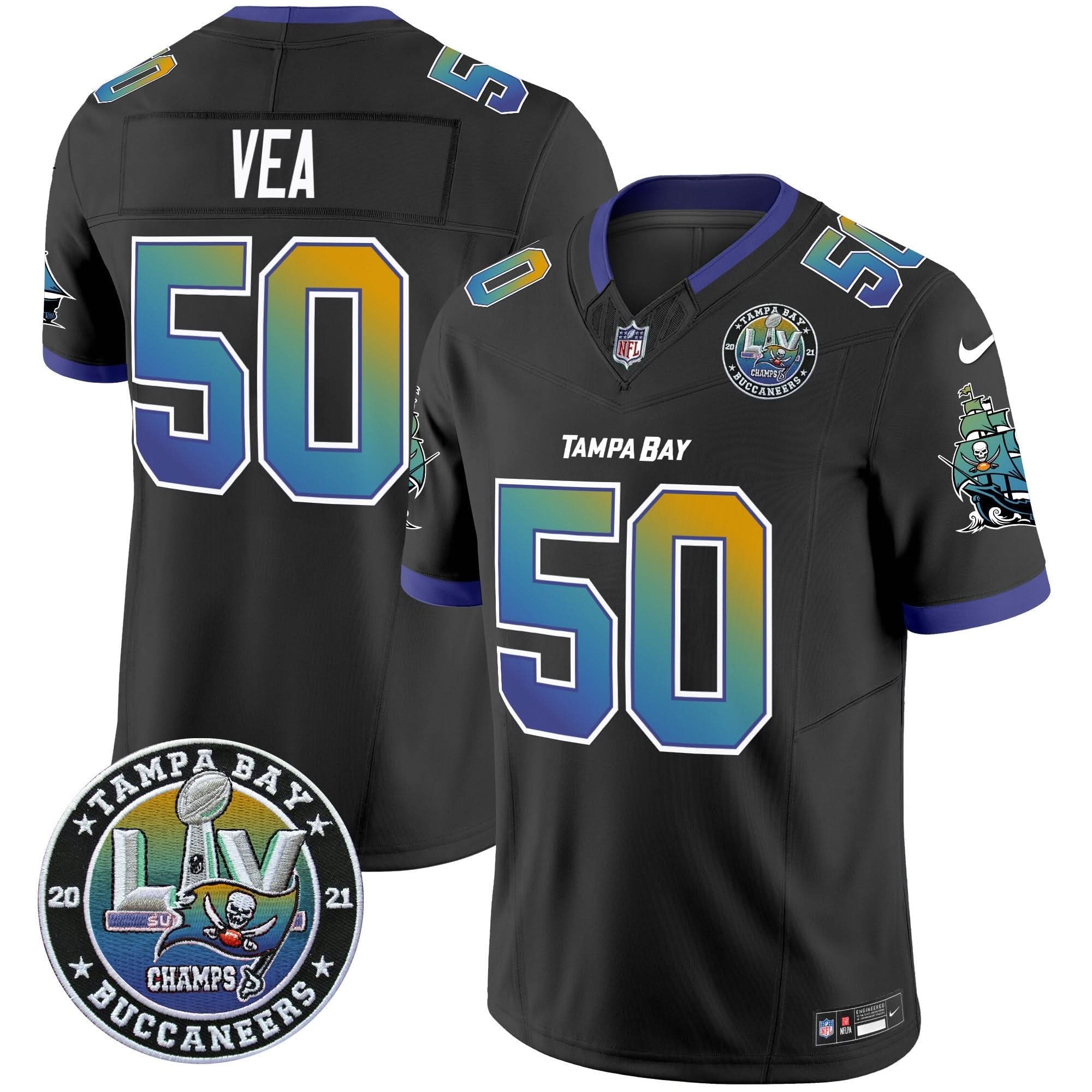 TB Tampa City Super Bowl LIV Patch Vapor Limited Jersey