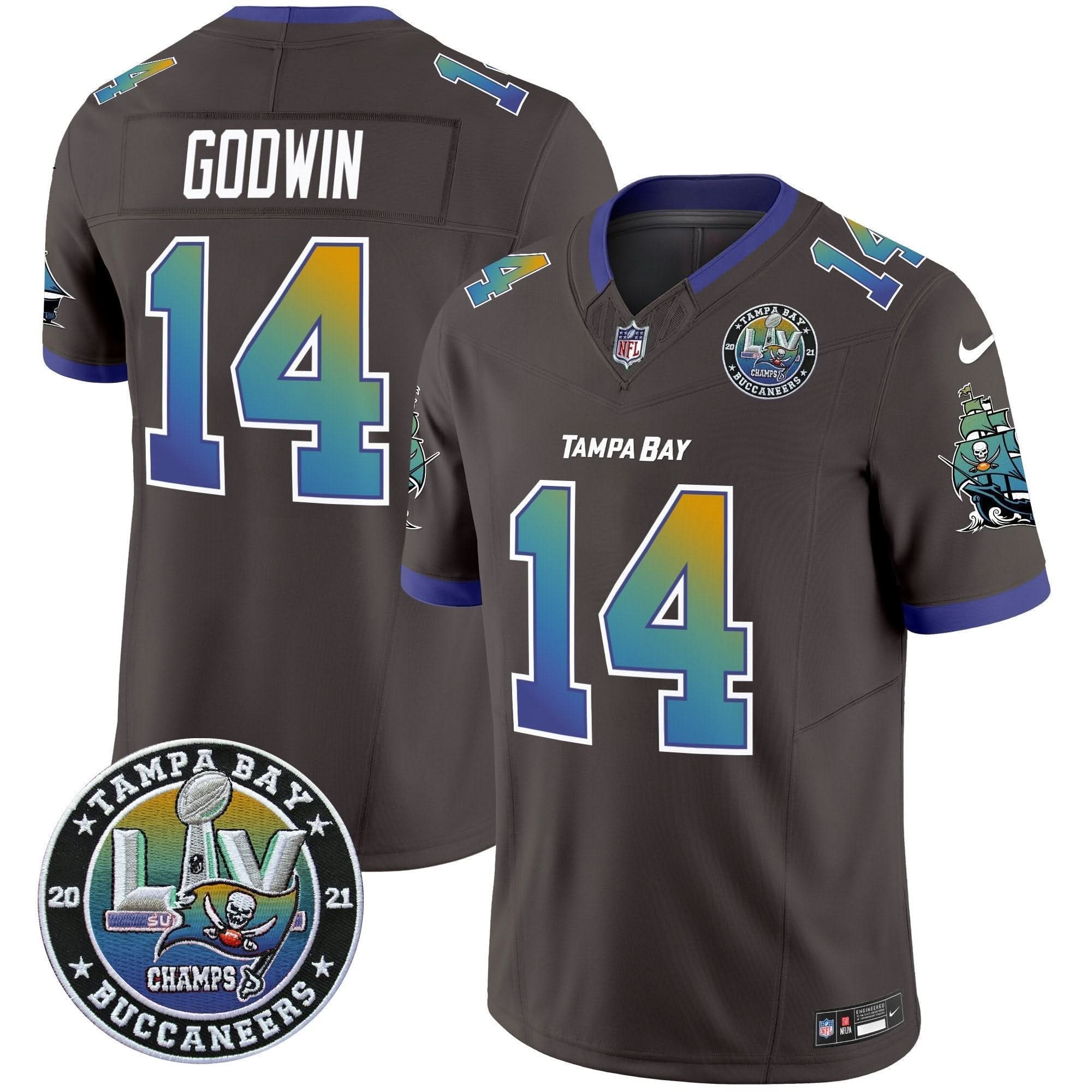 TB "Tampa City" Super Bowl LIV Patch Vapor Limited Jersey