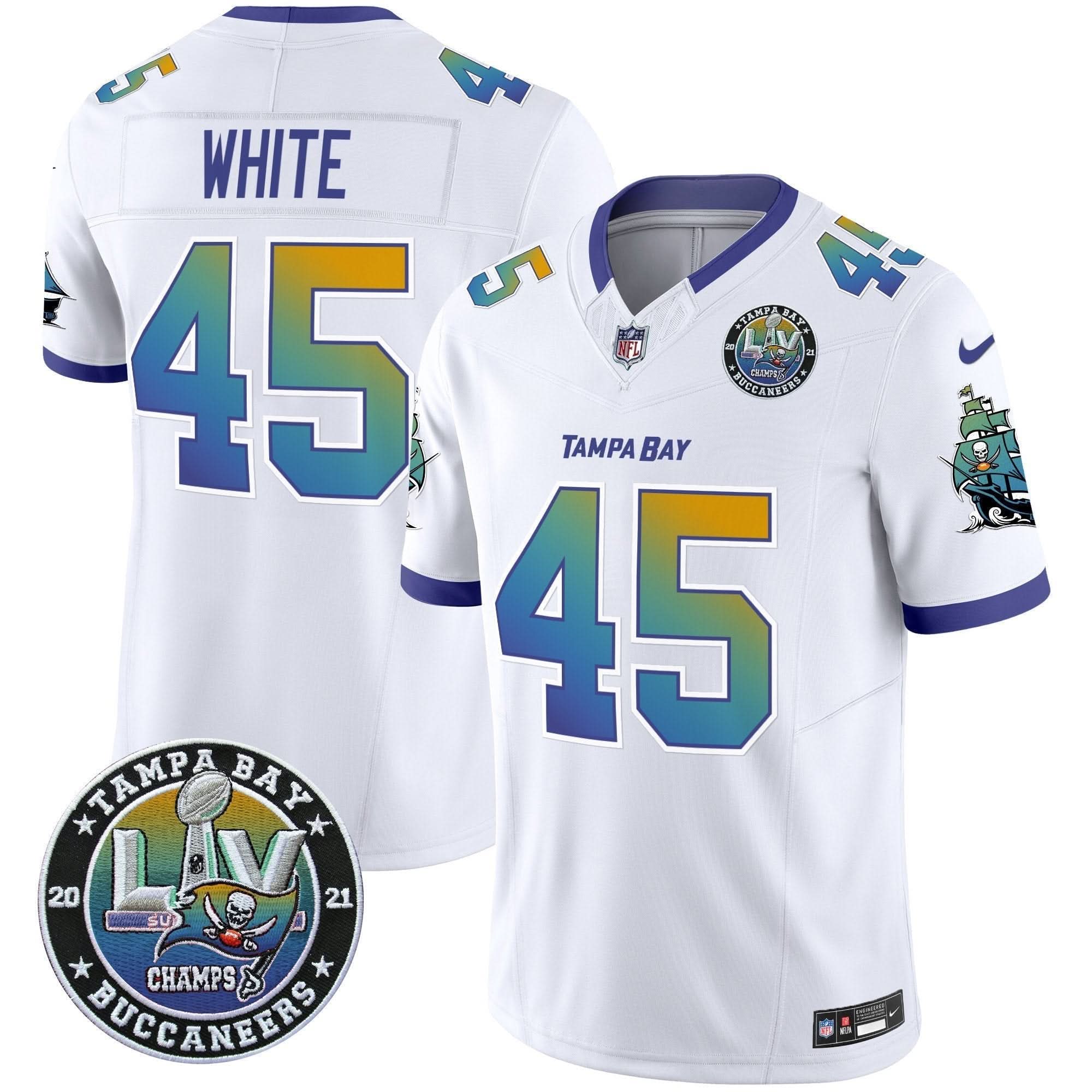TB "Tampa City" Super Bowl LIV Patch Vapor Limited Jersey