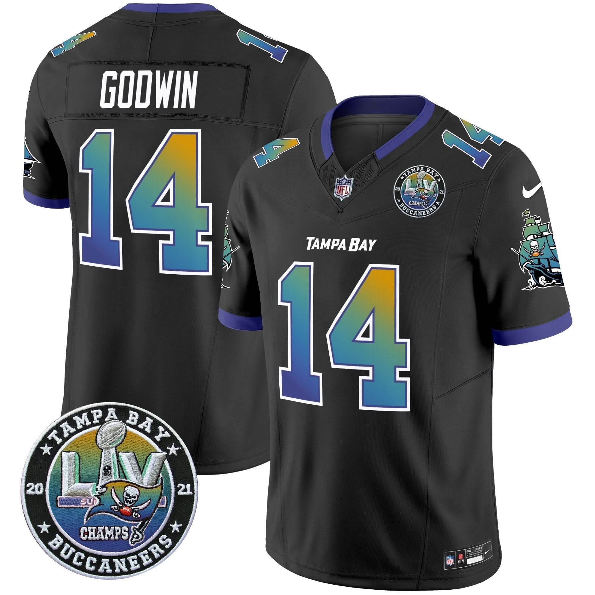 TB "Tampa City" Super Bowl LIV Patch Vapor Limited Jersey