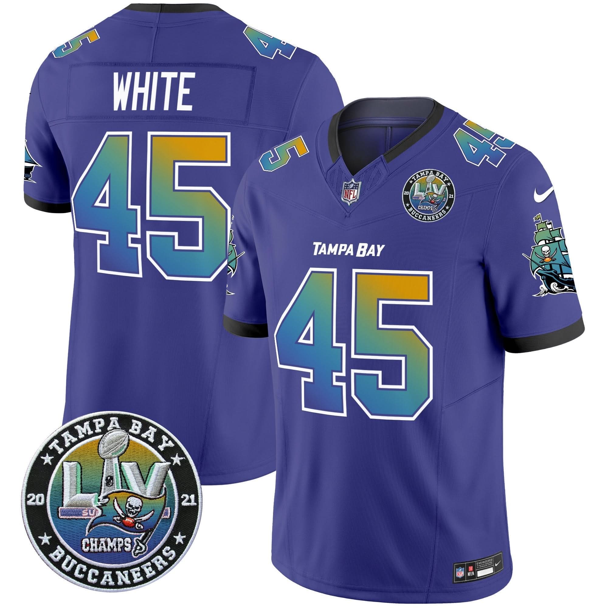TB Tampa City Super Bowl LIV Patch Vapor Limited Jersey