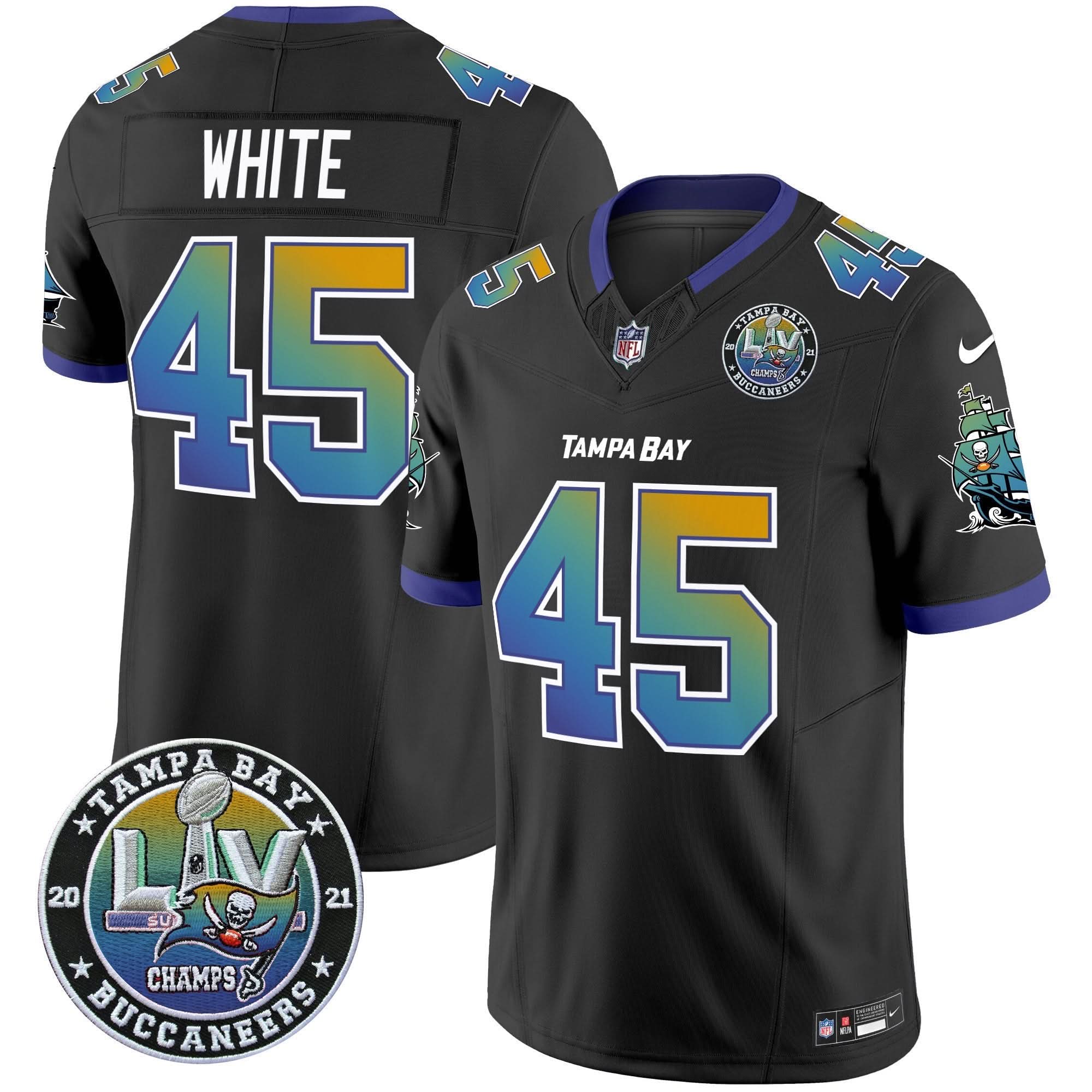 TB Tampa City Super Bowl LIV Patch Vapor Limited Jersey