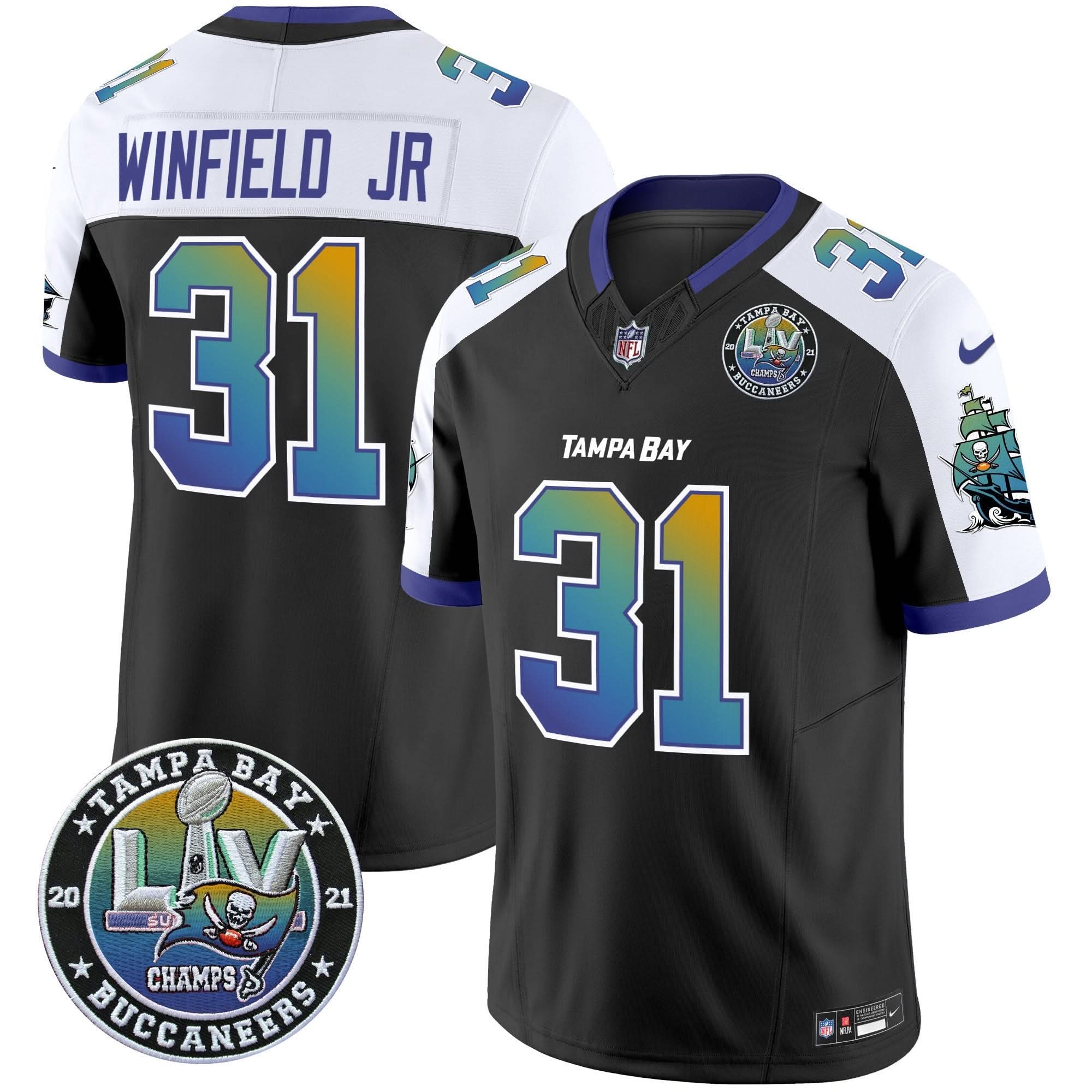 TB Tampa City Super Bowl LIV Patch Vapor Limited Jersey