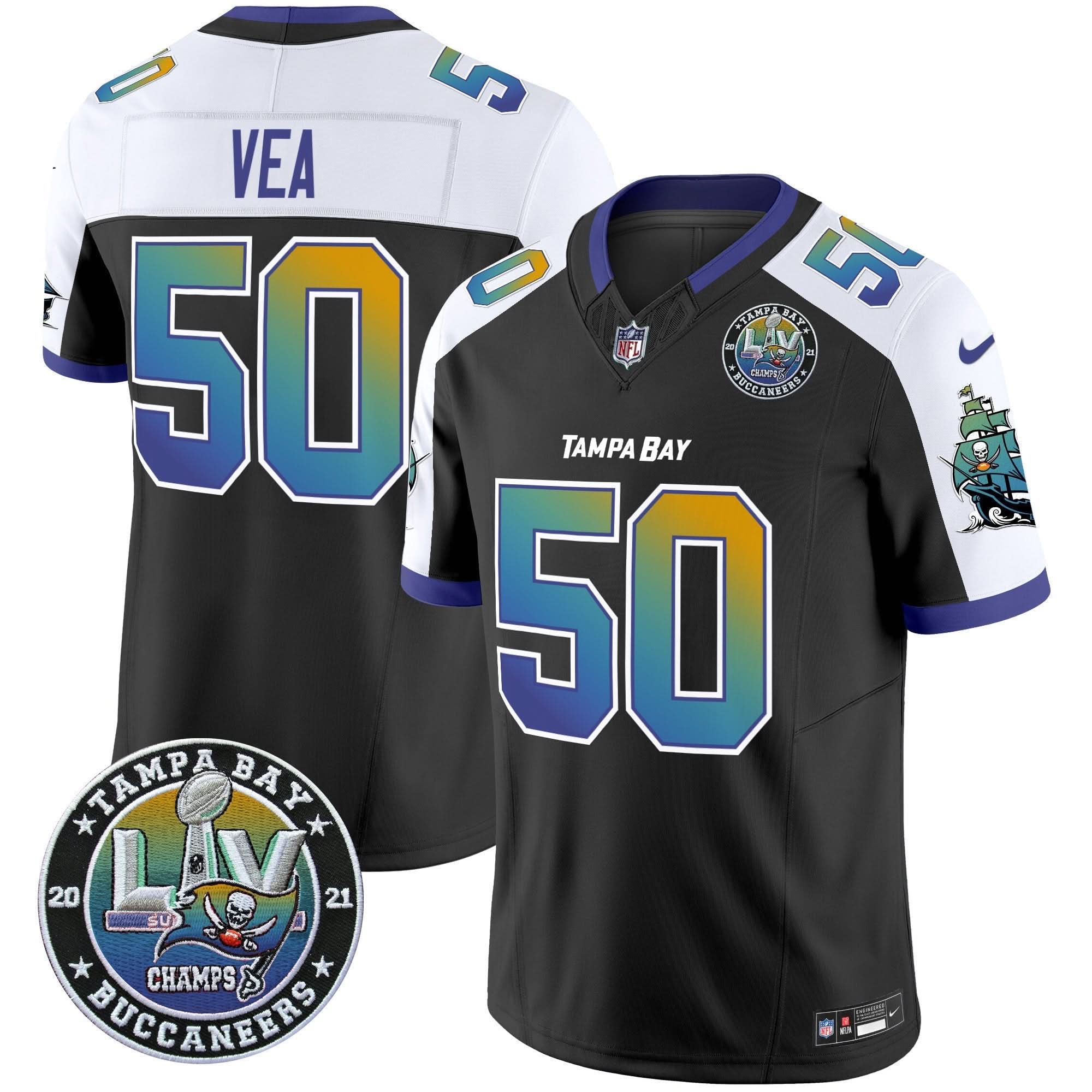 TB Tampa City Super Bowl LIV Patch Vapor Limited Jersey
