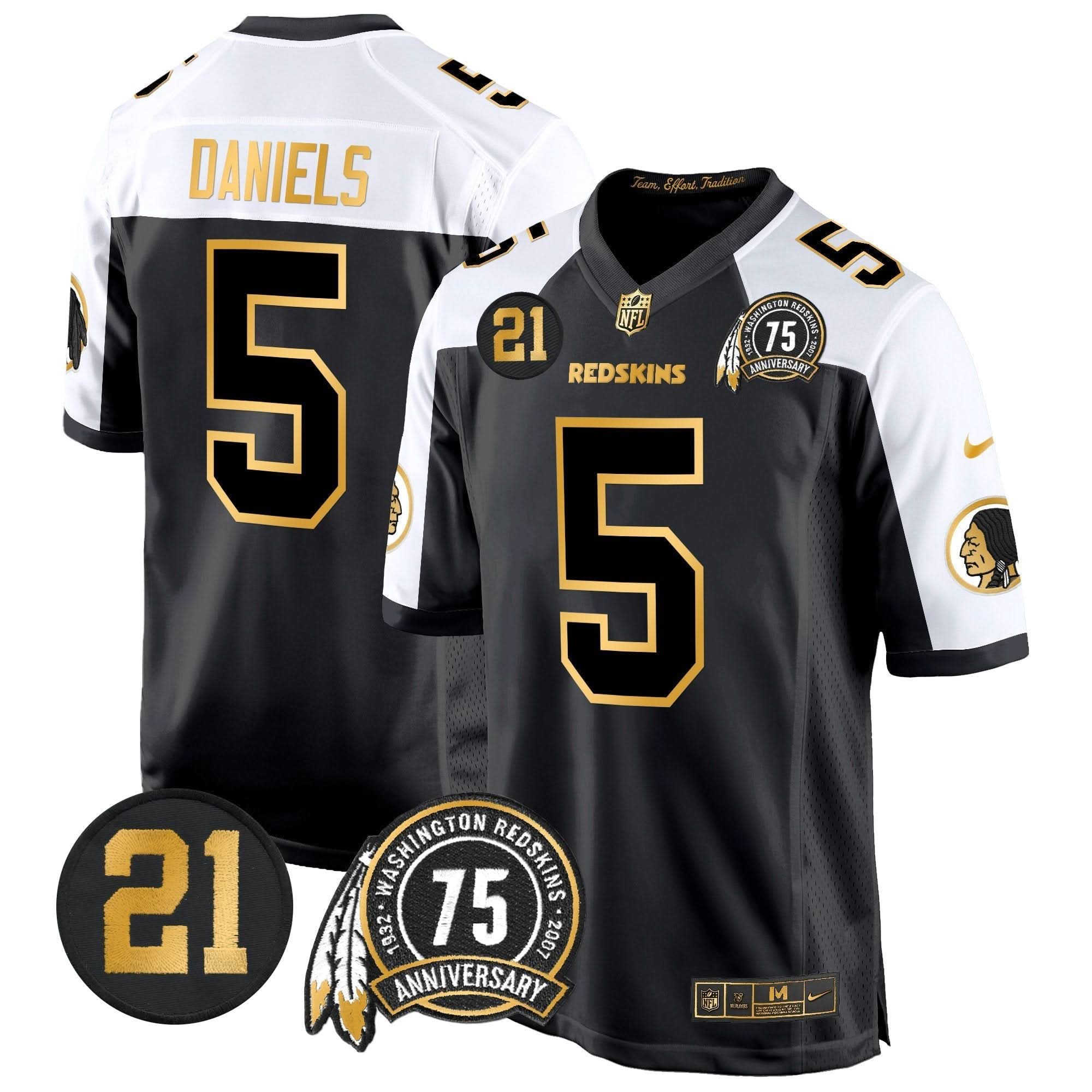 WR 75th & Sean Taylor Patch Gold Game Jersey