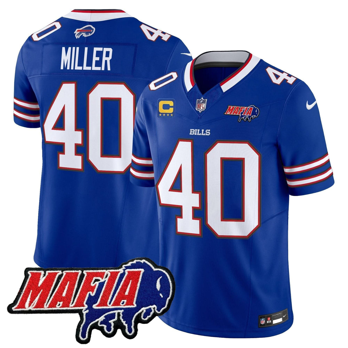 BB 2024 BUF Mafia Patch Vapor Limited Jersey