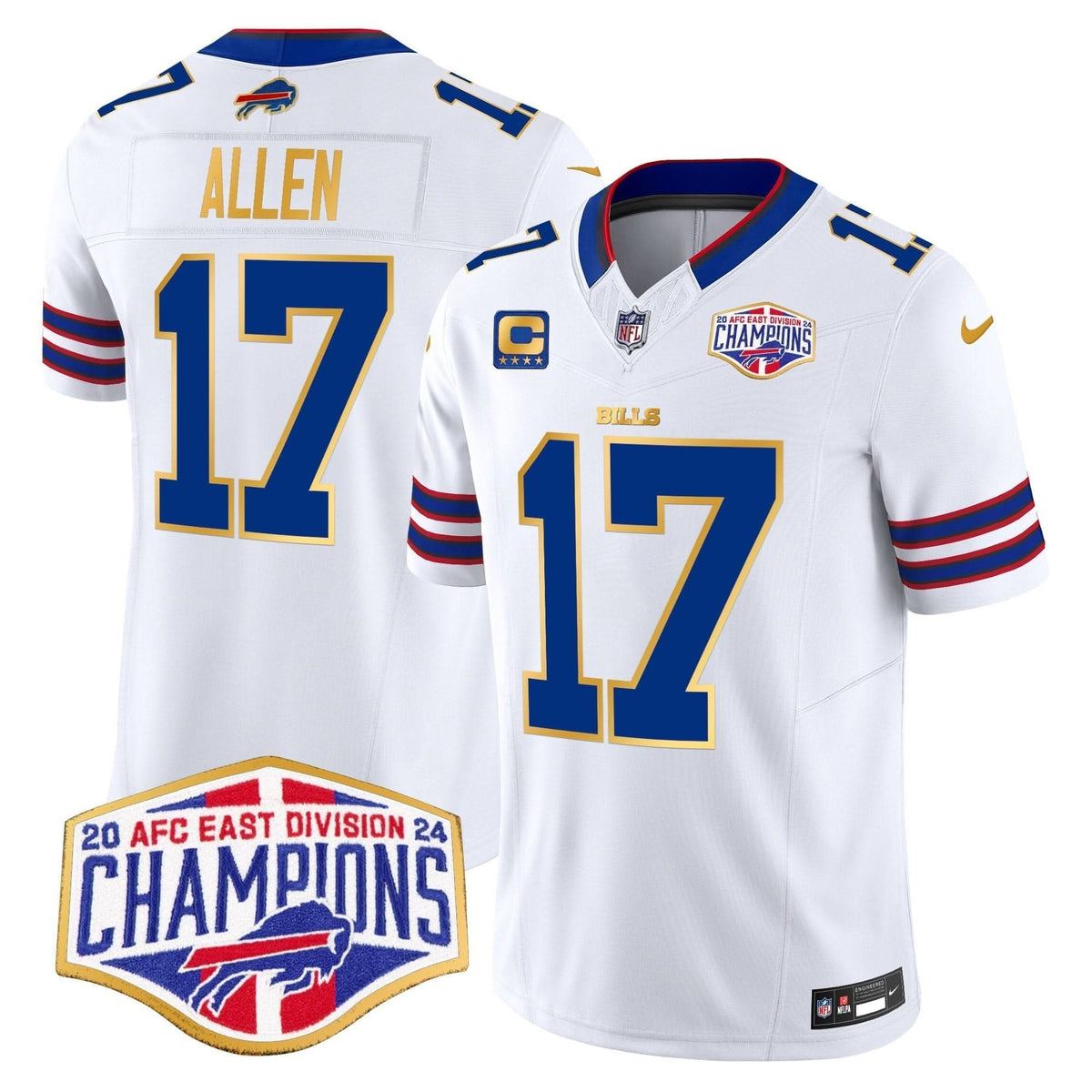 BUF 2024 AFC East Division Champions Gold Trim Vapor Limited Jersey