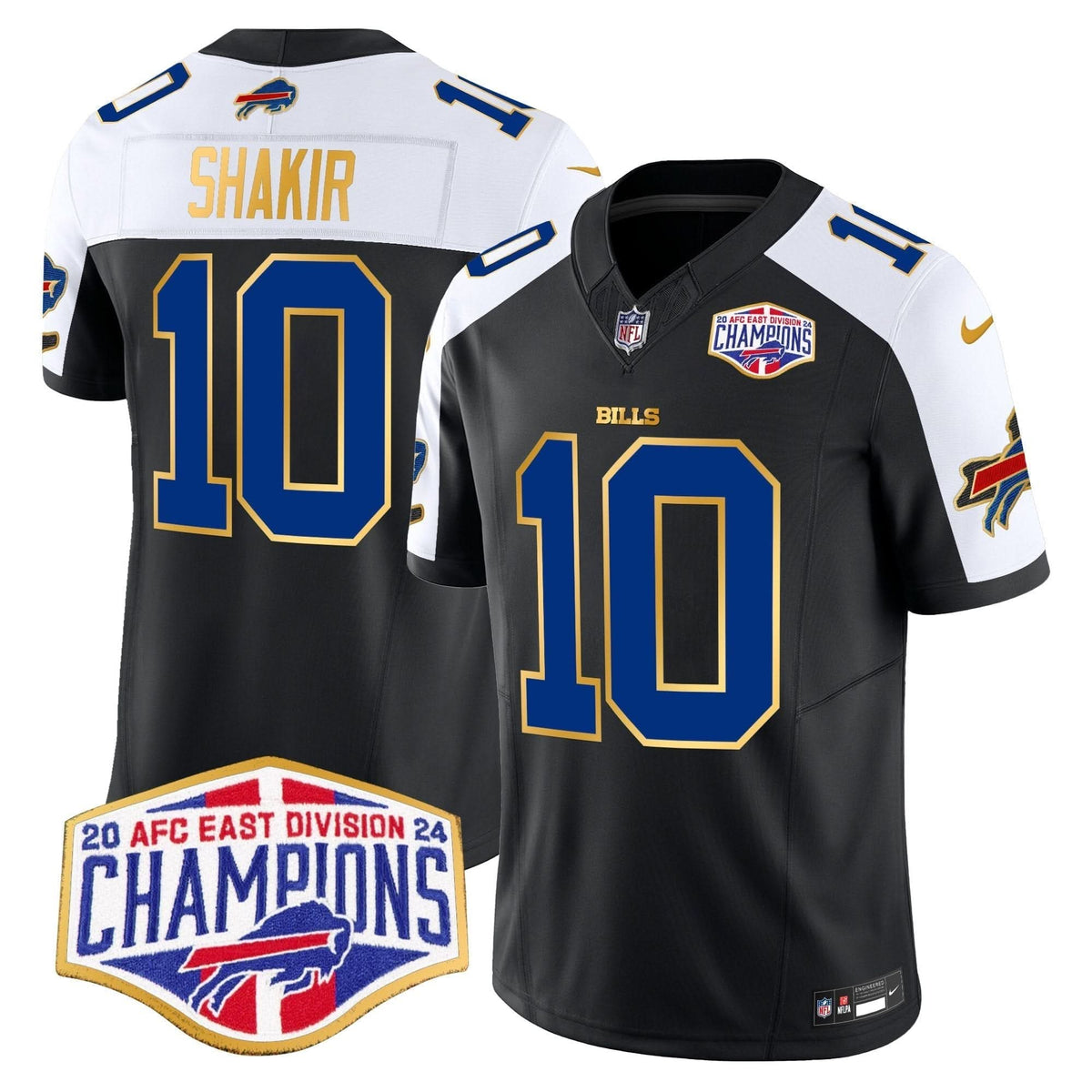 BUF 2024 AFC East Division Champions Gold Trim Vapor Limited Jersey