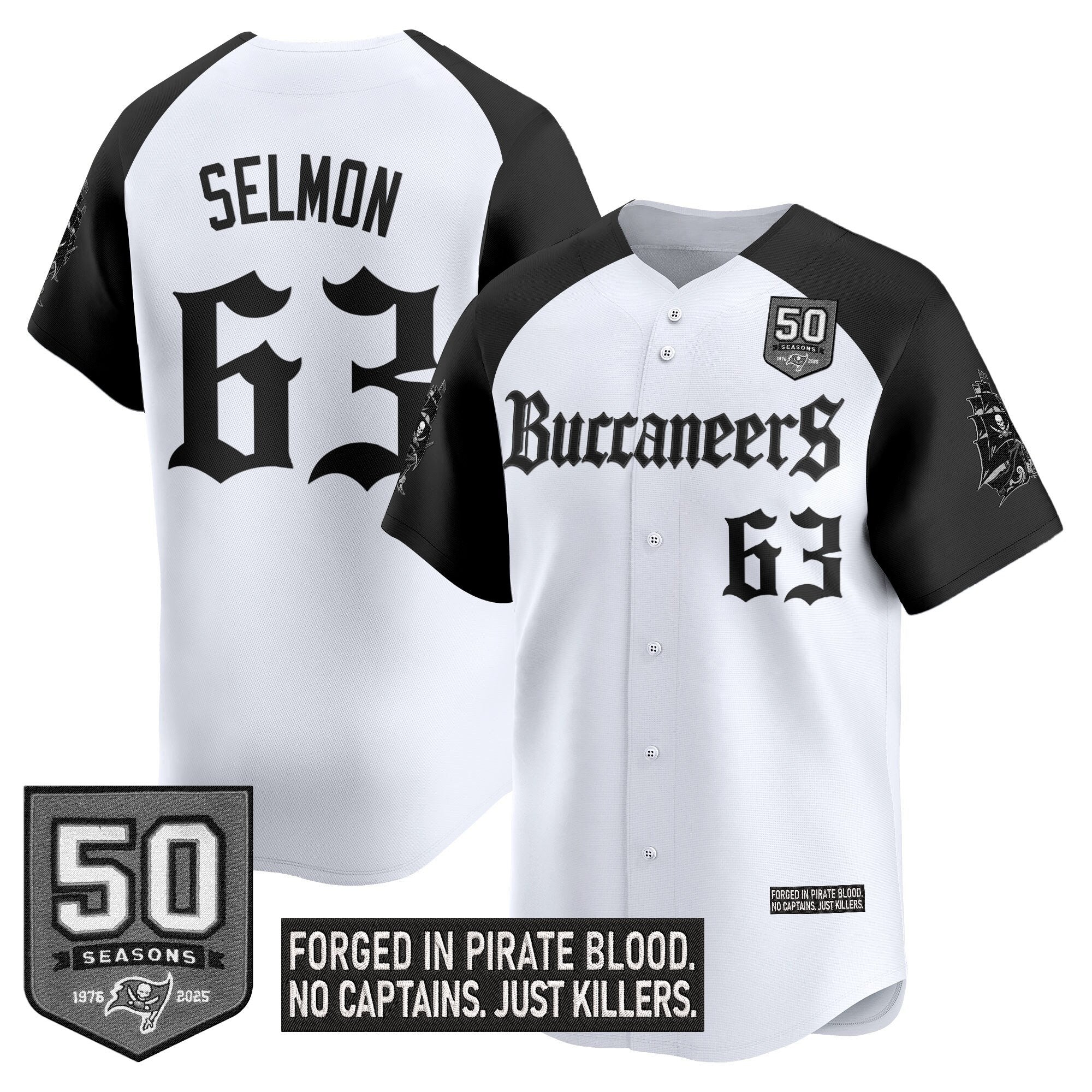 TB 'Gothic Pirate Shadows Edition' Vapor Baseball Jersey - All Stitched