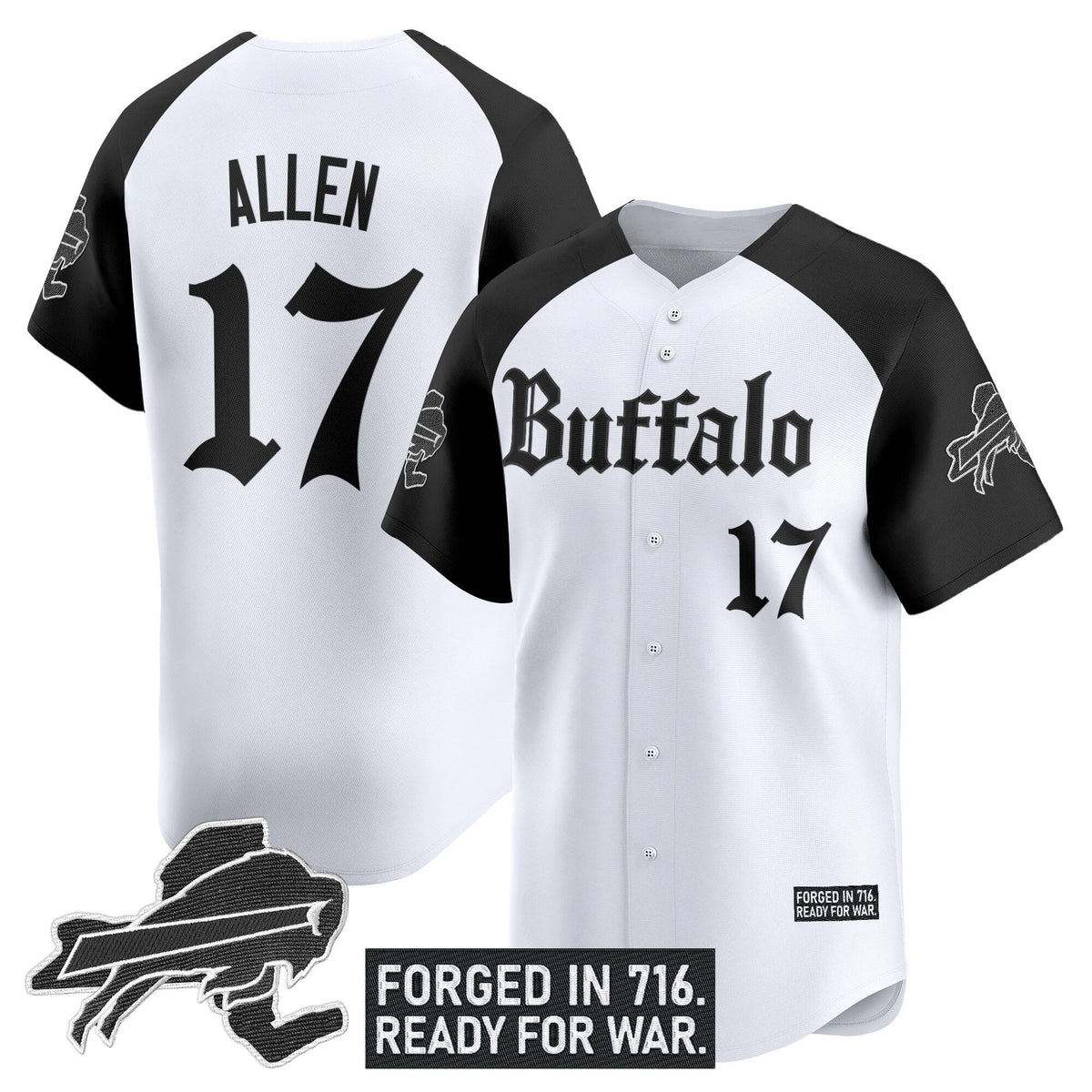 BUF 'Gothic Cold Front Edition' Vapor Baseball Jersey - All Stitched