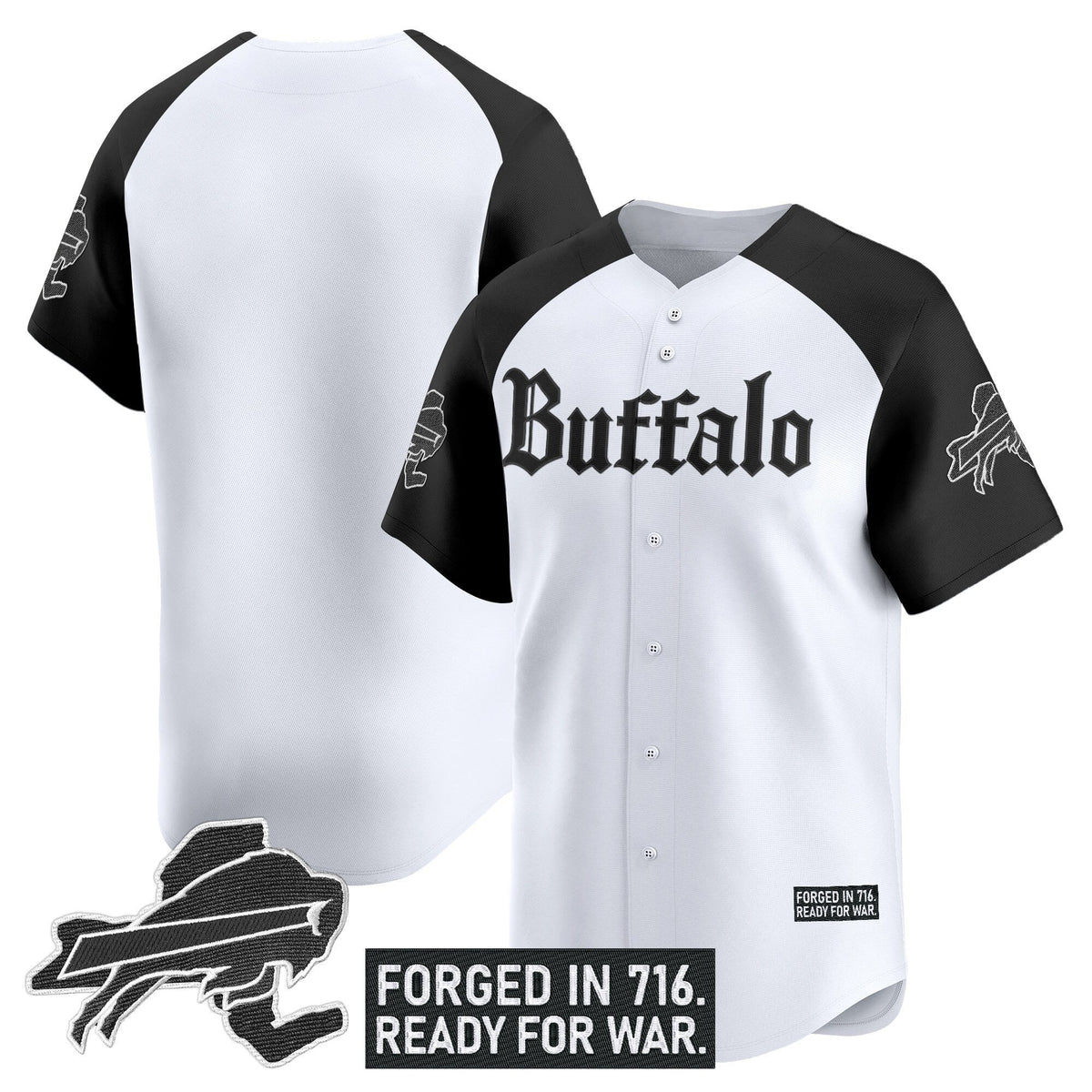 BUF 'Gothic Cold Front Edition' Vapor Baseball Jersey - All Stitched