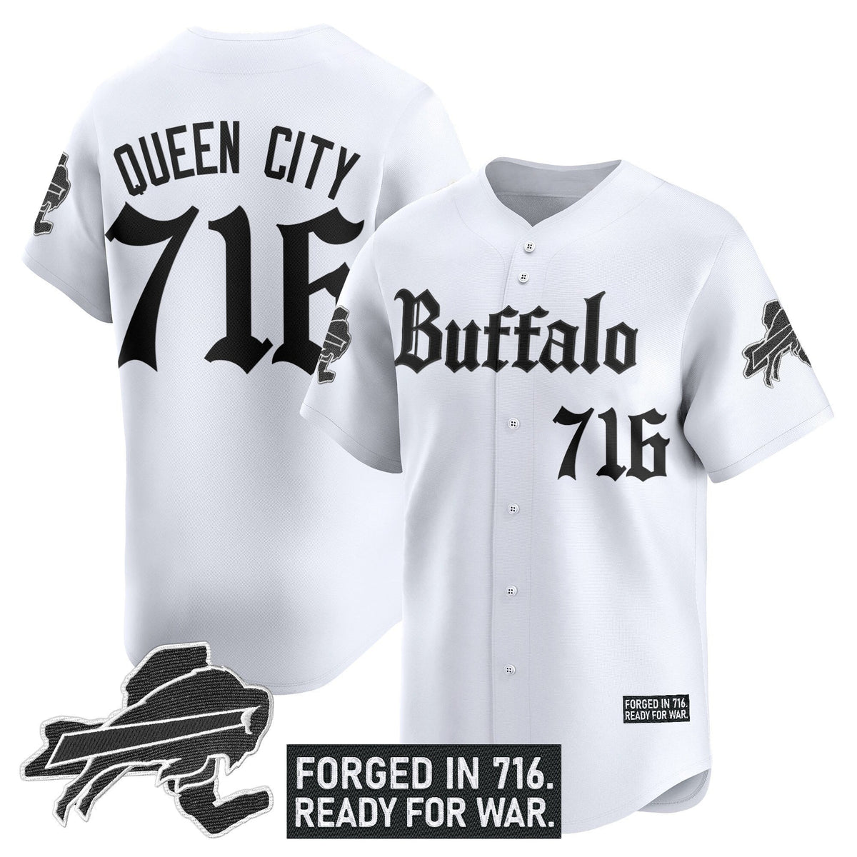 BUF 'Gothic Cold Front Edition' Vapor Baseball Jersey - All Stitched
