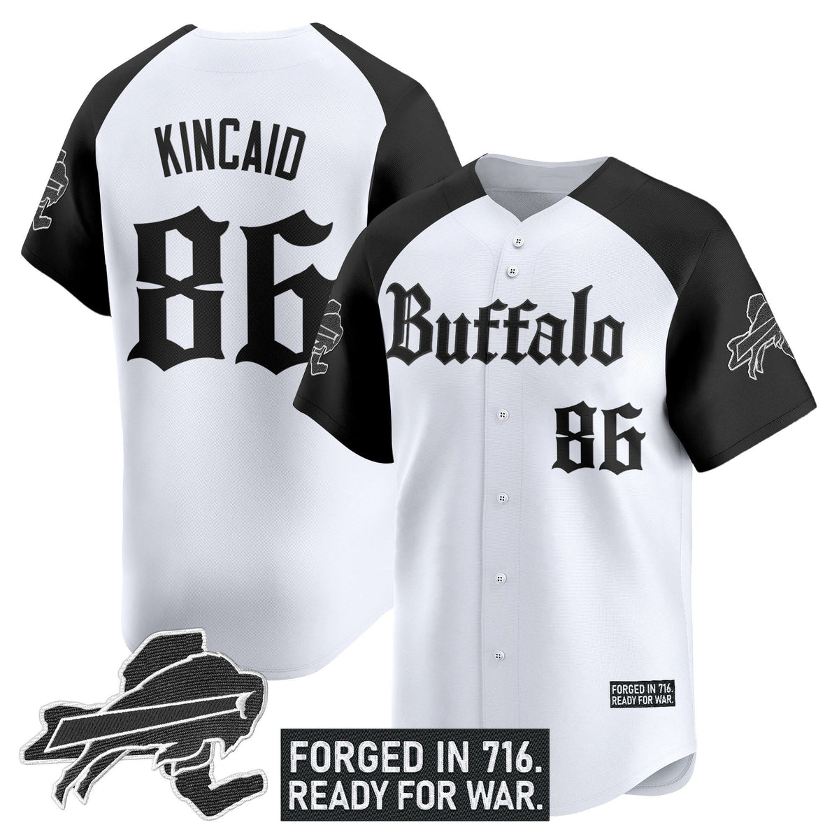 BUF 'Gothic Cold Front Edition' Vapor Baseball Jersey - All Stitched