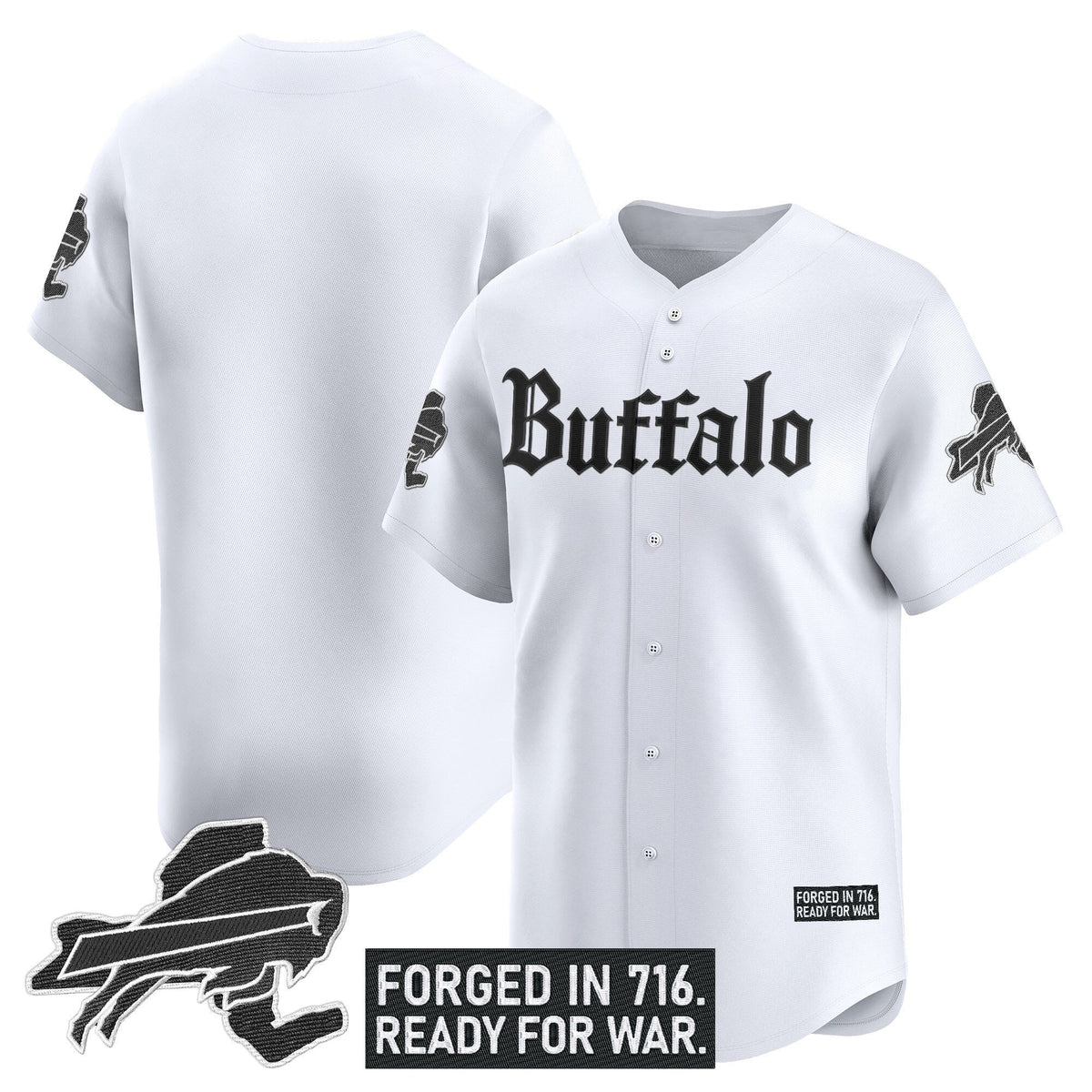 BUF 'Gothic Cold Front Edition' Vapor Baseball Jersey - All Stitched