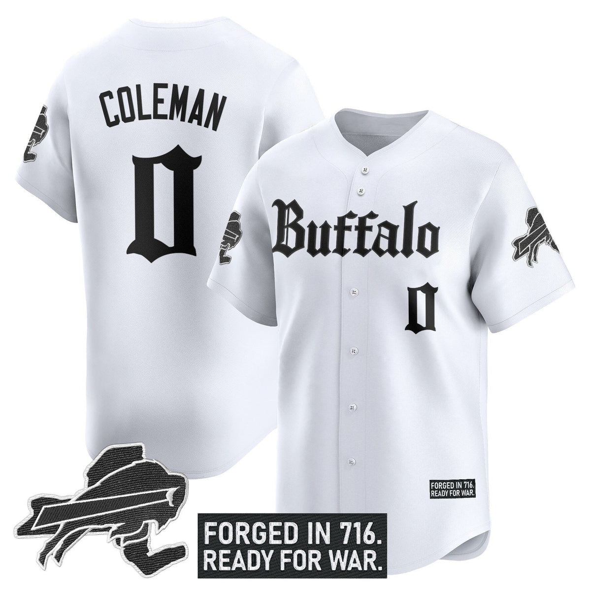 BUF 'Gothic Cold Front Edition' Vapor Baseball Jersey - All Stitched