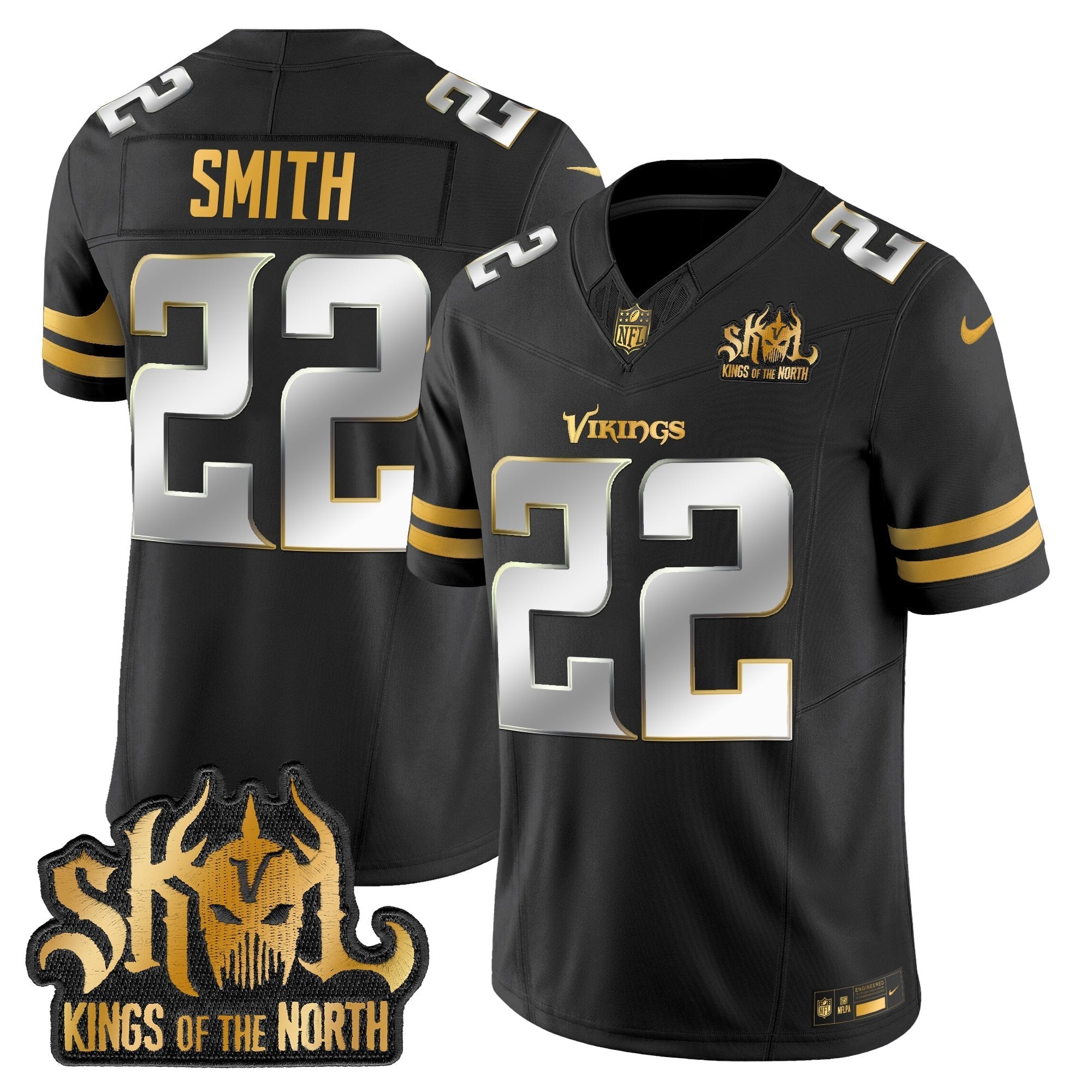 MIN 2025 Gold Vapor Limited Jersey - Kings Of The North Patch