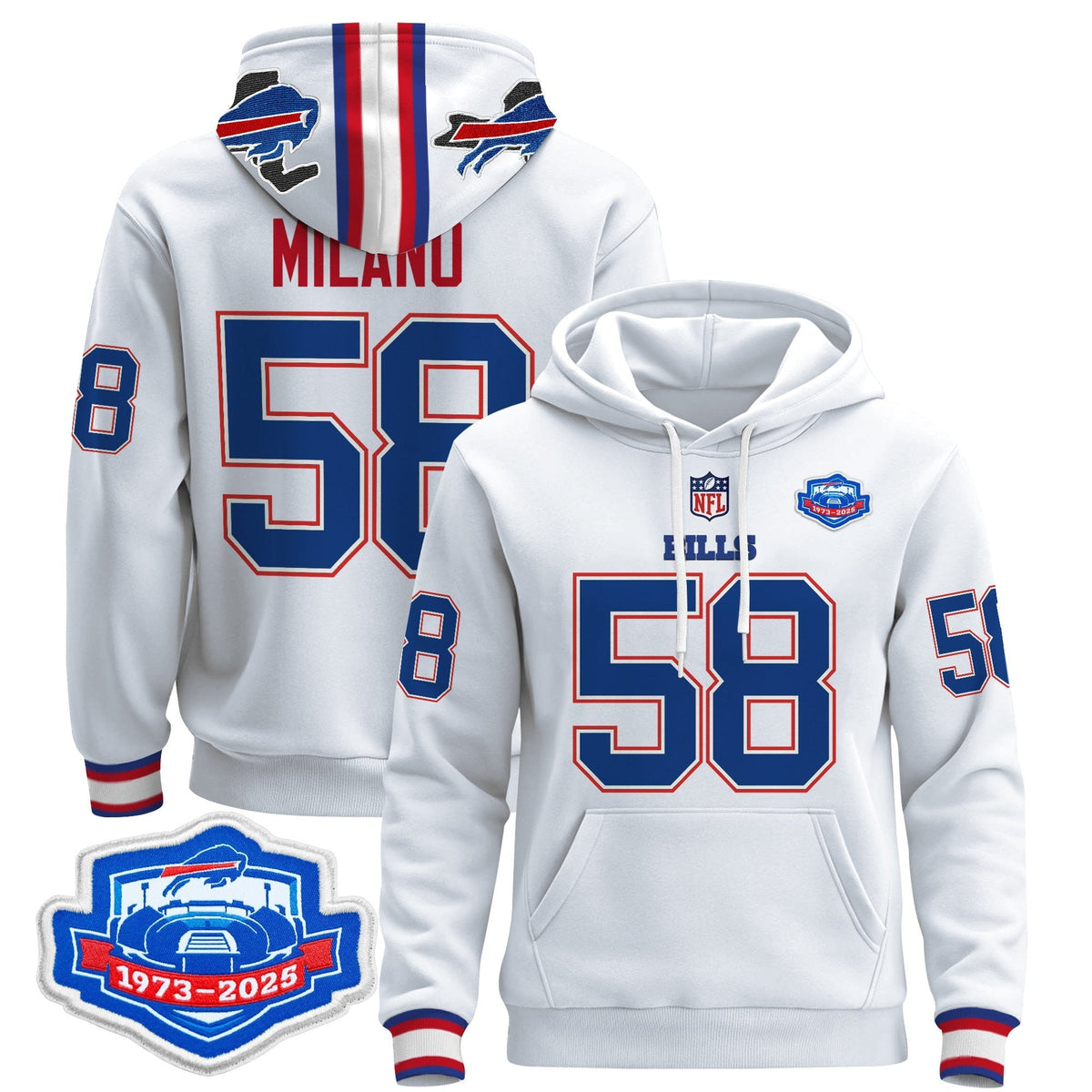 BUF 2025 Farewell Season Patch Pullover Hoodie - All Stitched