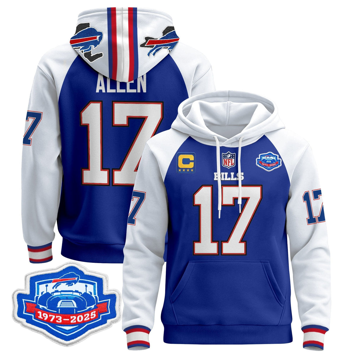 BUF 2025 Farewell Season Patch Pullover Hoodie - All Stitched