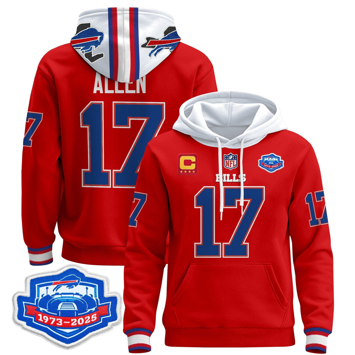 BUF 2025 Farewell Season Patch Pullover Hoodie - All Stitched