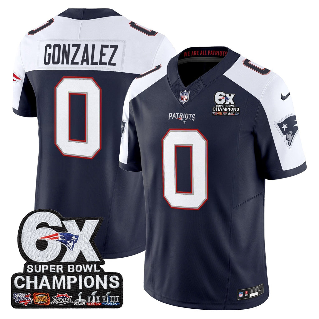 NE 6-Time Champions Patch Vapor Limited Jersey