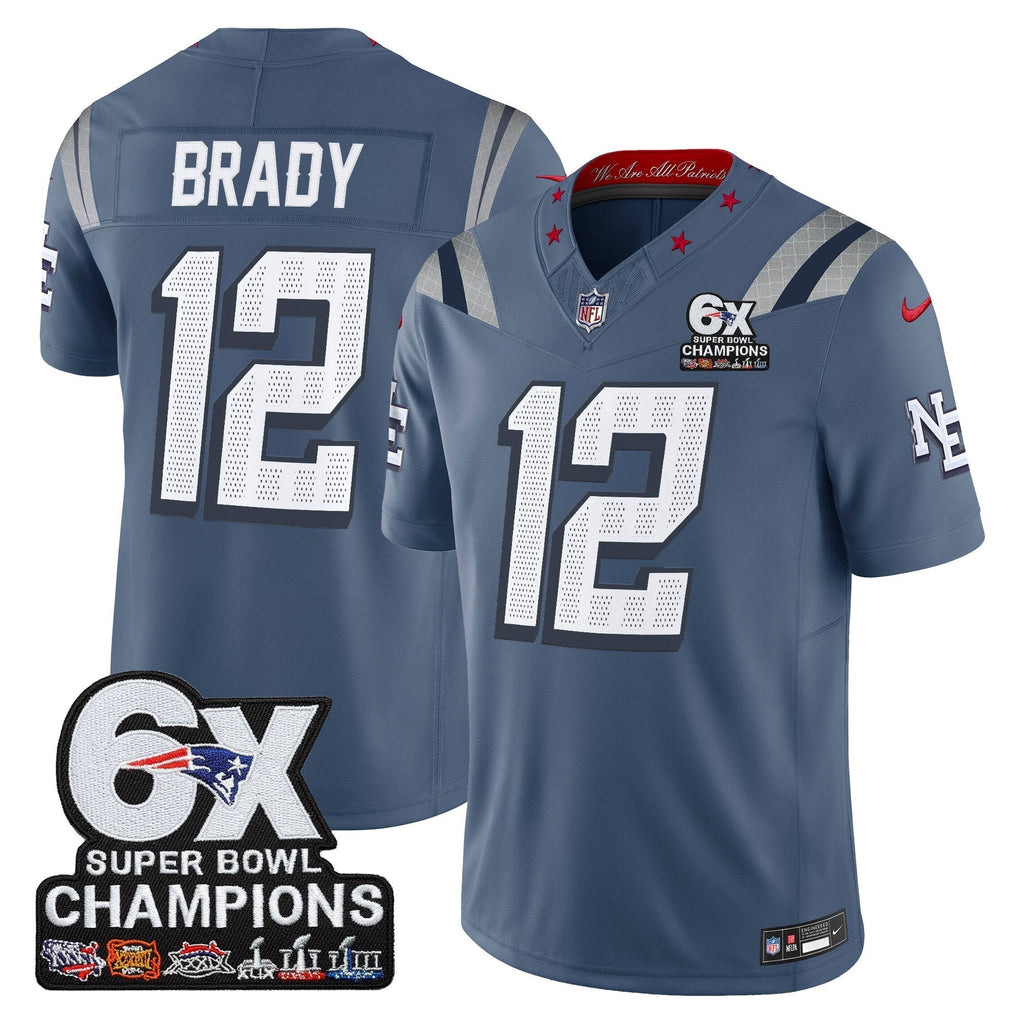 NE 6-Time Champions Patch Vapor Limited Jersey
