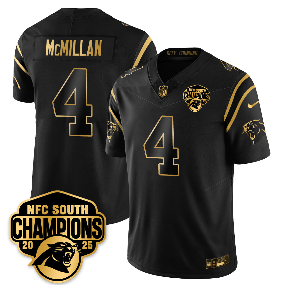 CAR NFC South Division Champions Vapor Limited Gold Jersey