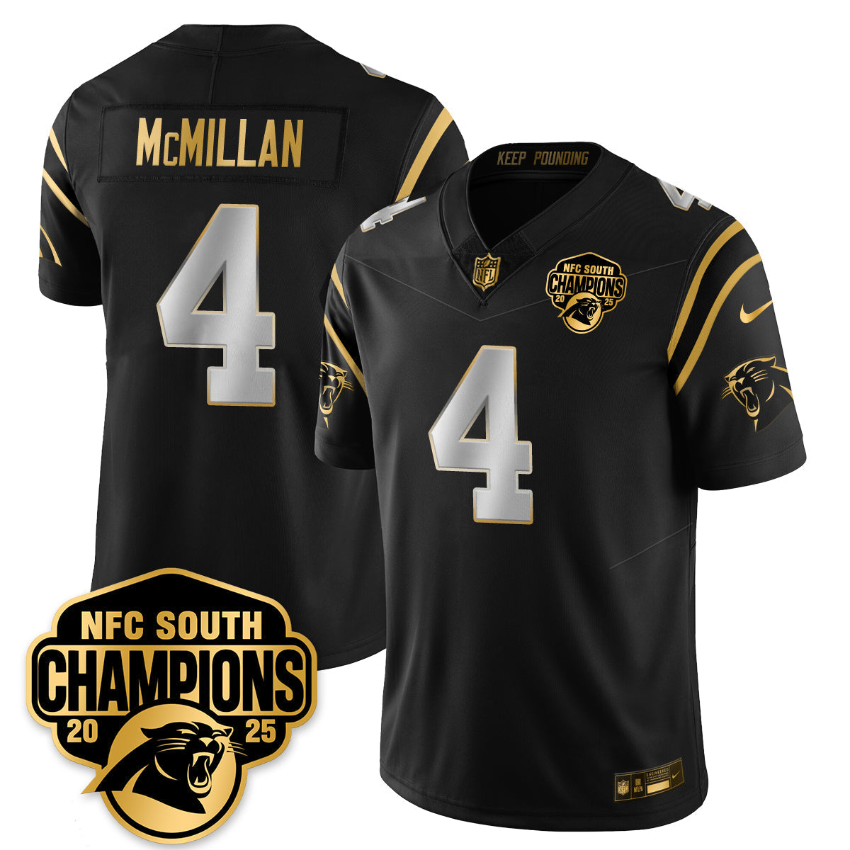 CAR NFC South Division Champions Vapor Limited Gold Jersey