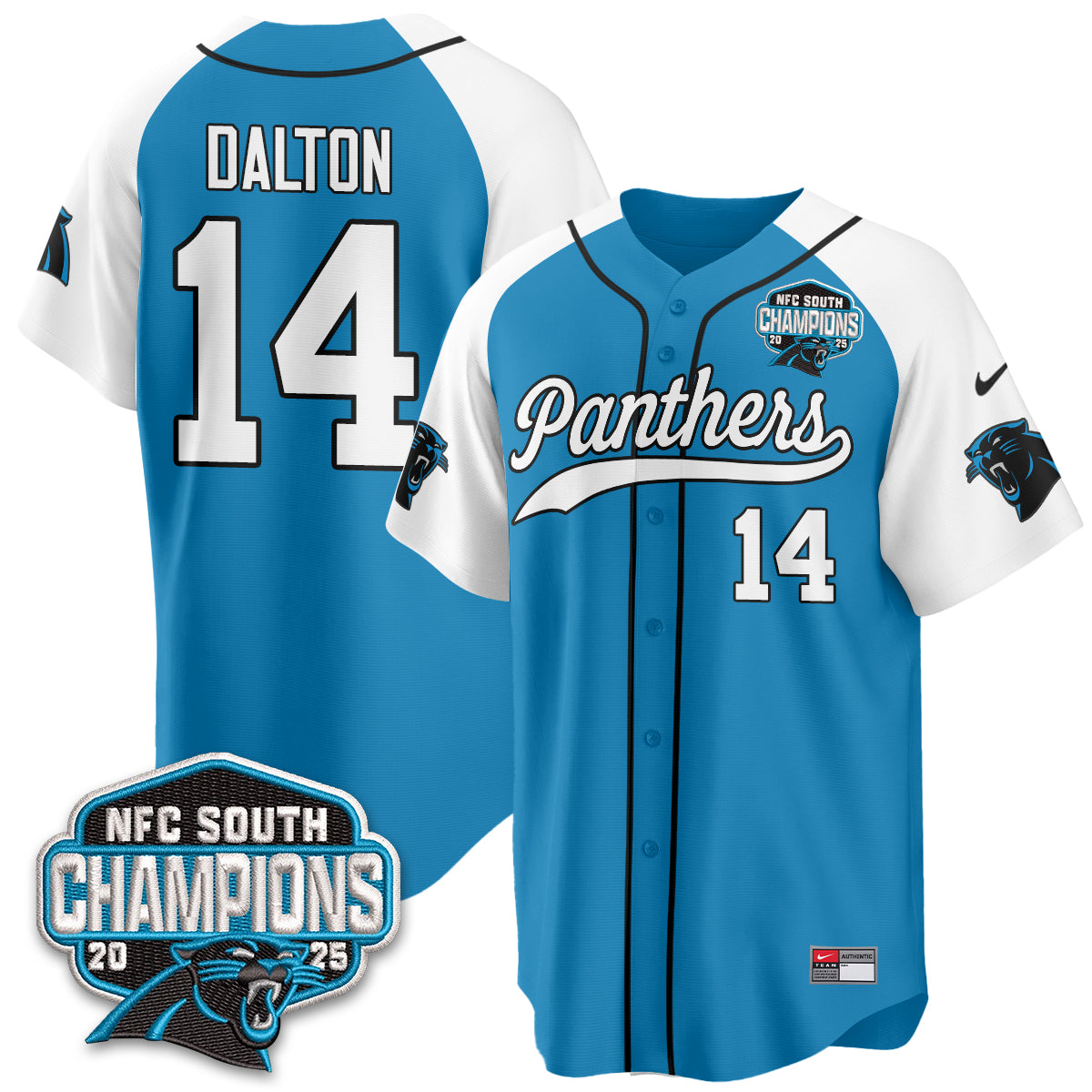 CAR NFC South Division Champions Vapor Limited Baseball Jersey - All Stitched