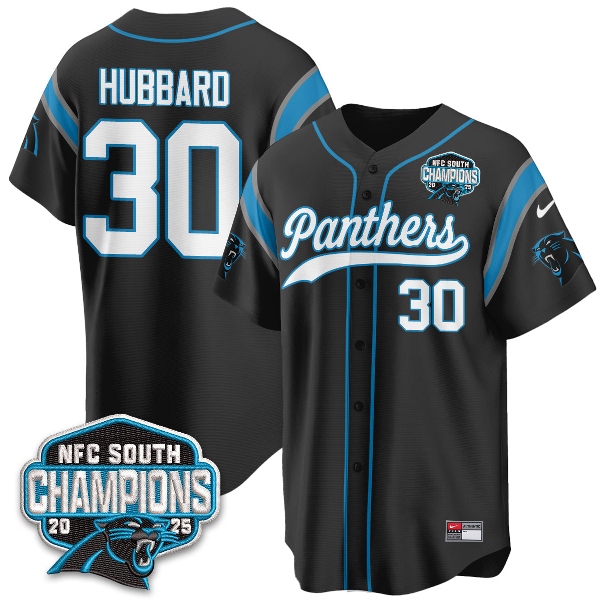 CAR NFC South Division Champions Vapor Limited Baseball Jersey - All Stitched