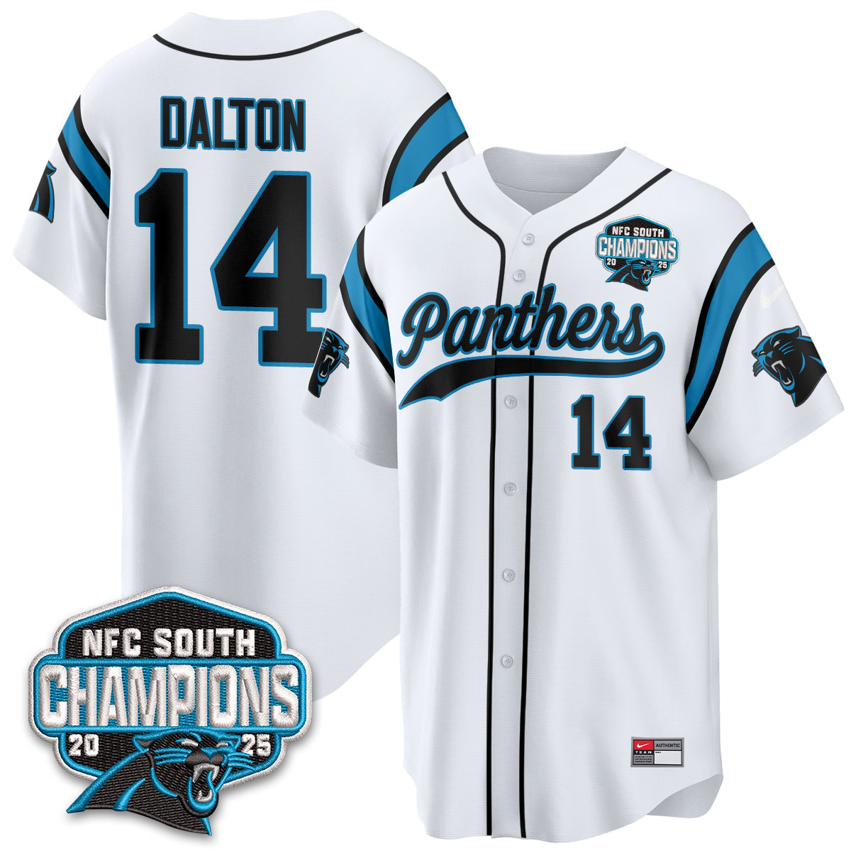 CAR NFC South Division Champions Vapor Limited Baseball Jersey - All Stitched