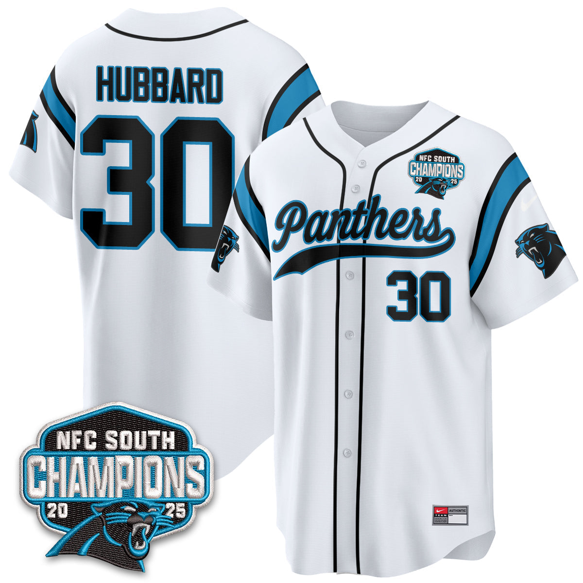 CAR NFC South Division Champions Vapor Limited Baseball Jersey - All Stitched