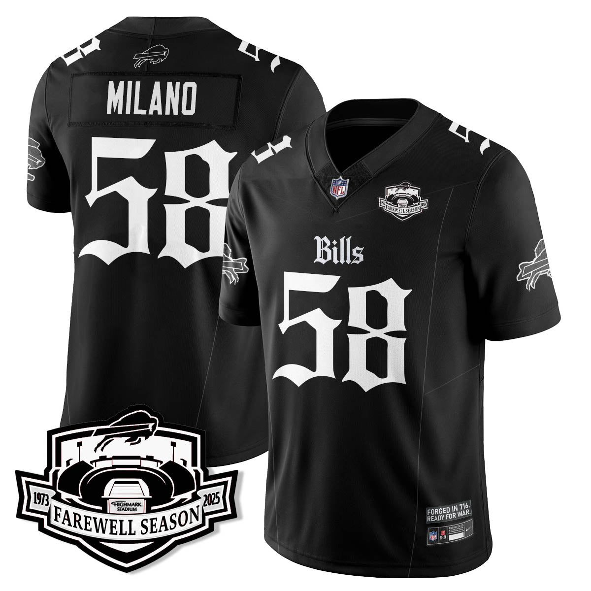 BUF Gothic Vapor Limited Jersey - Farewell Highmark Patch