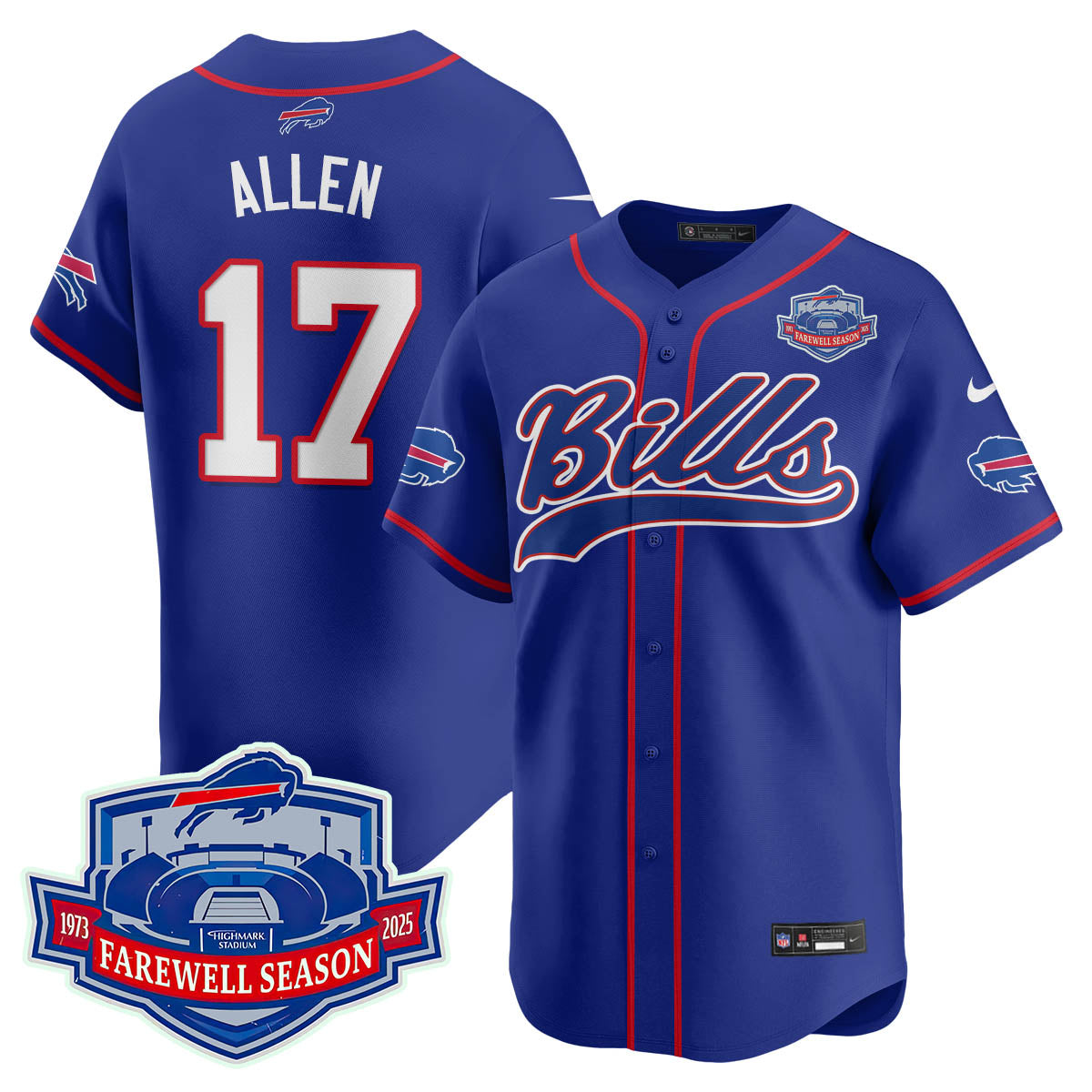 BB 2025 Baseball Jersey All Stitched - Farewell to Highmark Stadium