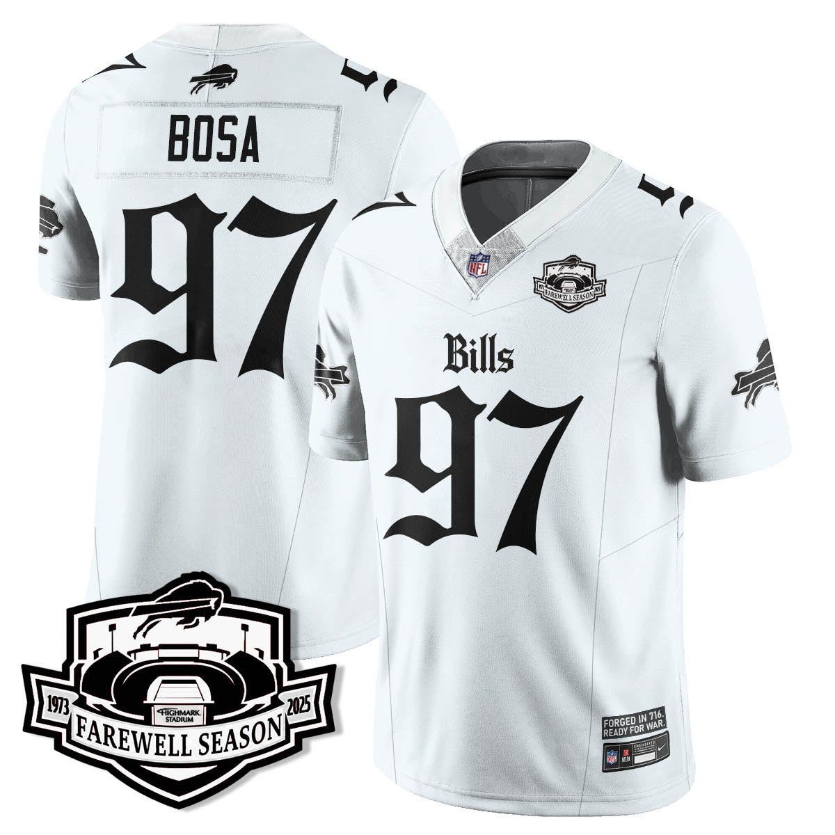 BUF Gothic Vapor Limited Jersey - Farewell Highmark Patch