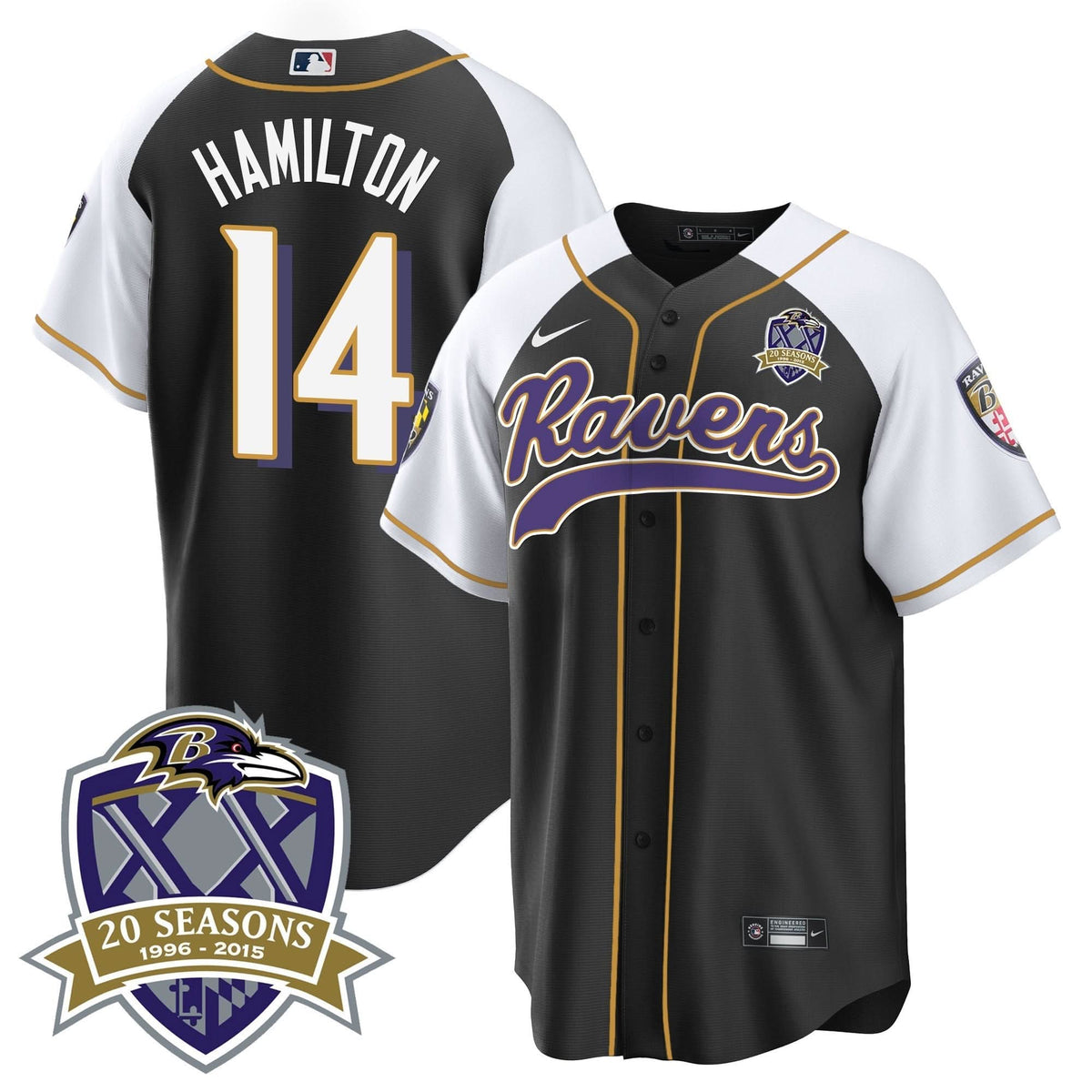 BAL 20th Season Patch Baseball Jersey - All Stitched