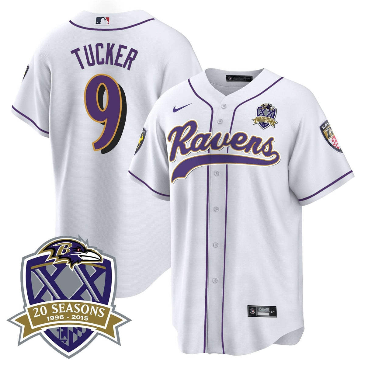 BAL 20th Season Patch Baseball Jersey - All Stitched