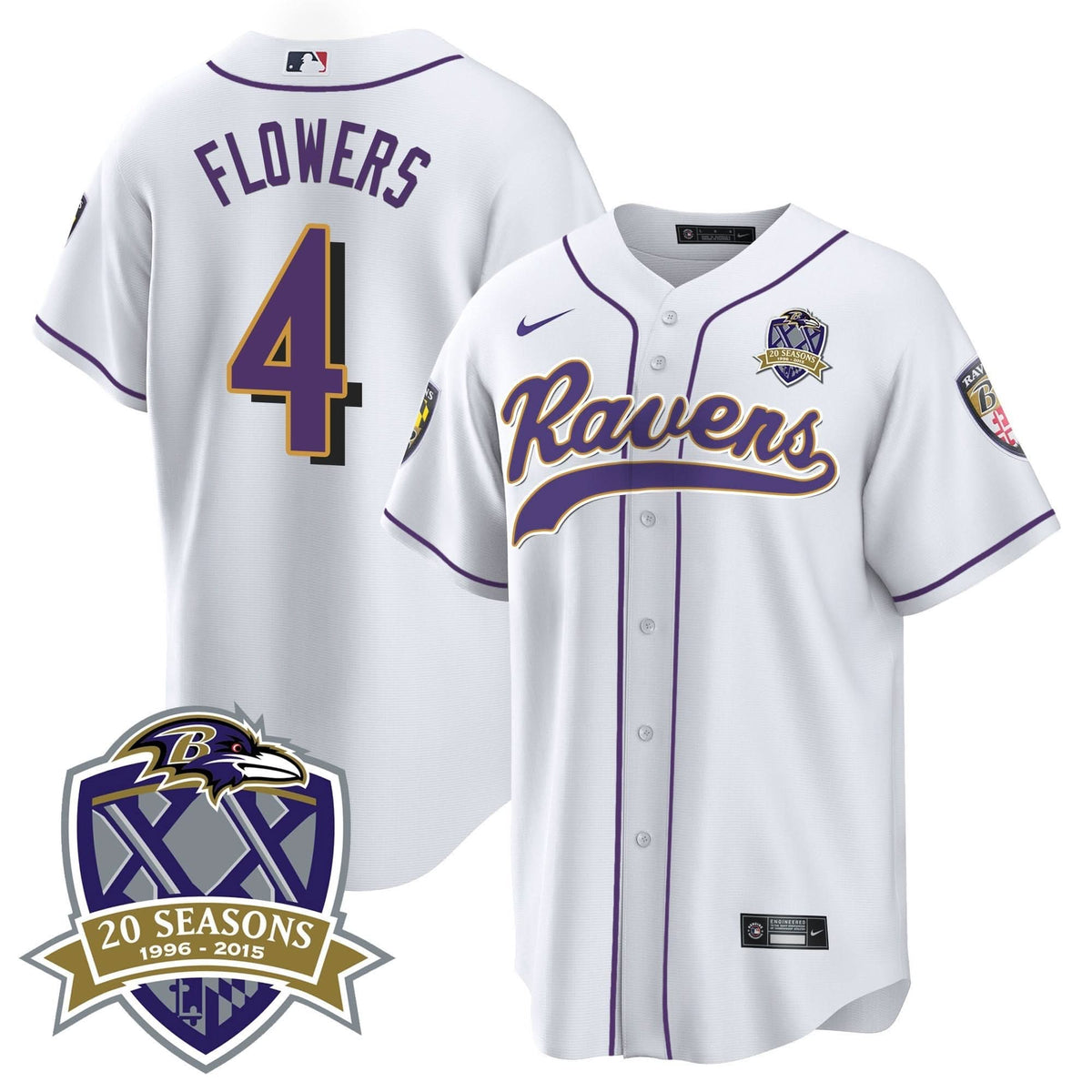BAL 20th Season Patch Baseball Jersey - All Stitched