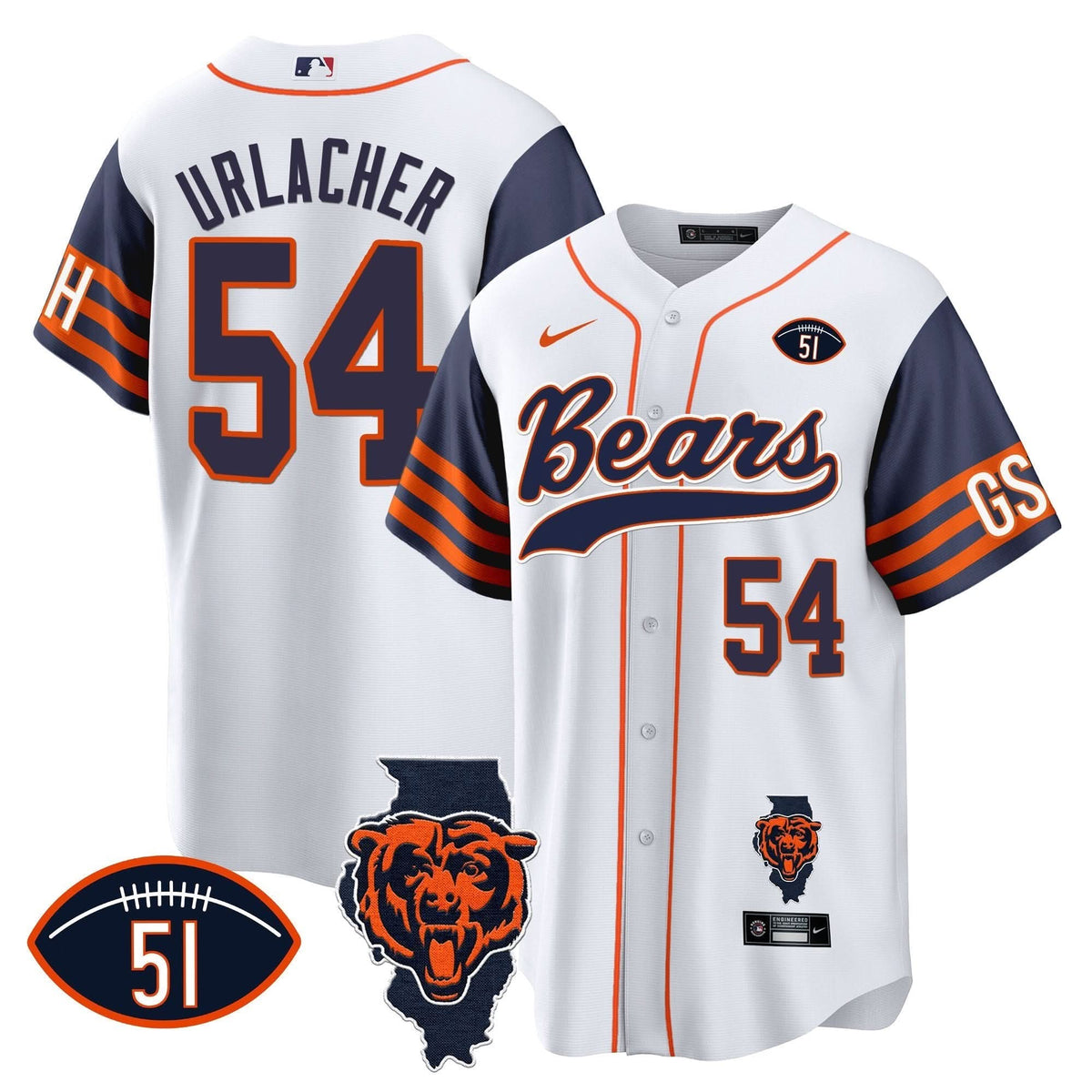 CHI Illinois Patch Baseball Jersey