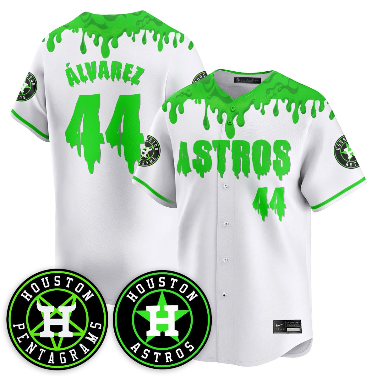 Custom Houston Astros "Slime Night Special" Jersey - Stitched