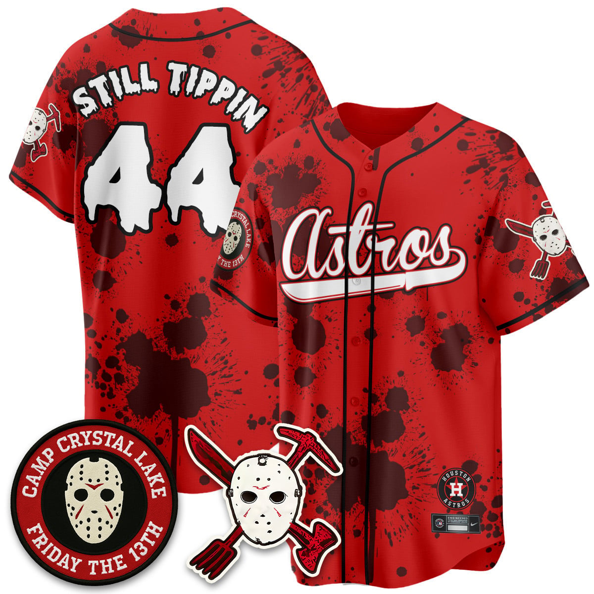 Custom Houston Astros "Friday the 13th" Jersey - All Stitched