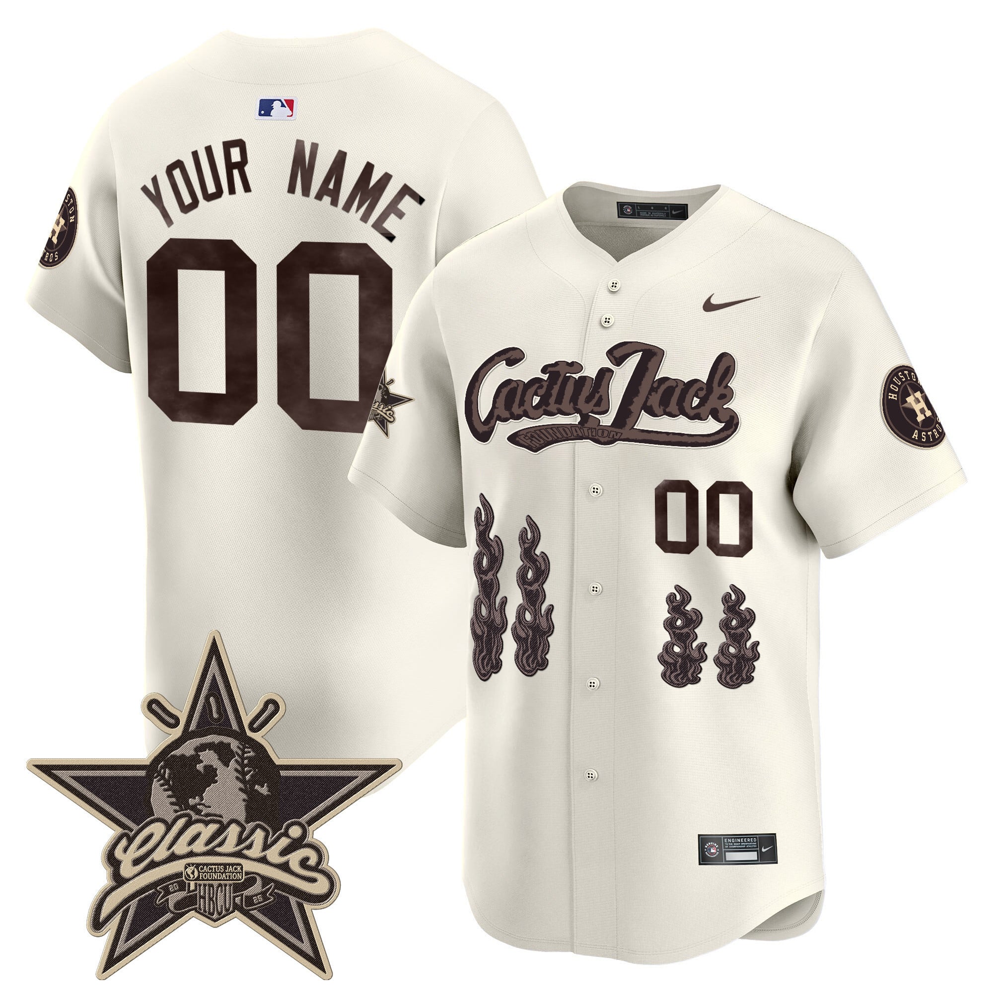 Houston Astros Cactus Jack 2025 Vapor Premier Limited Custom Jersey - All Stitched
