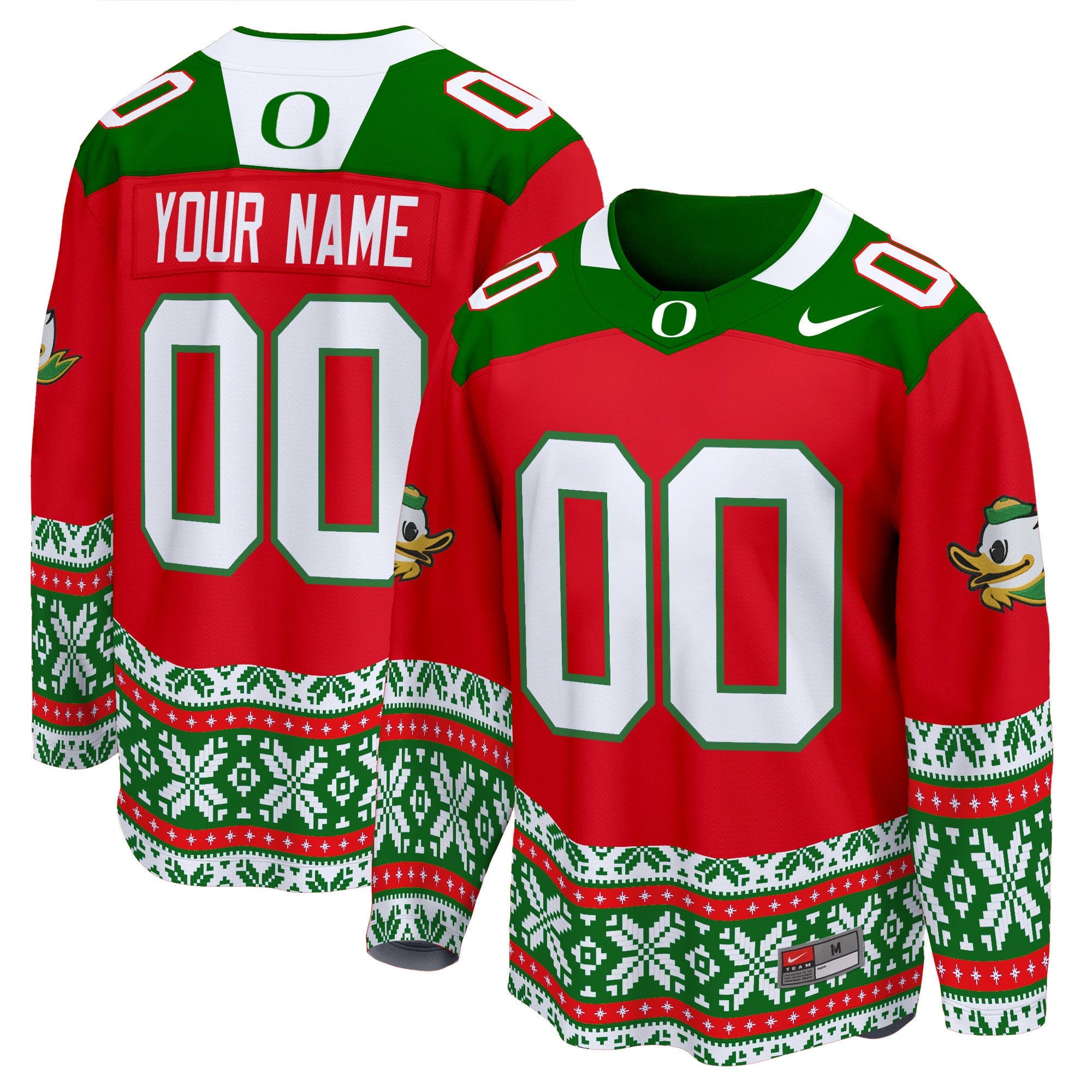 Oregon Ducks 2024 Christmas Premier Breakaway Custom Jersey - All Printed